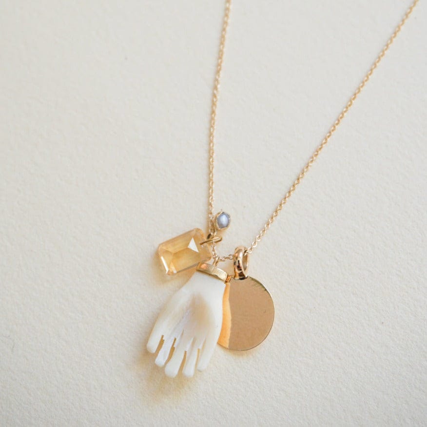 5 Octobre Jewelry High Five Drop Charm Necklace