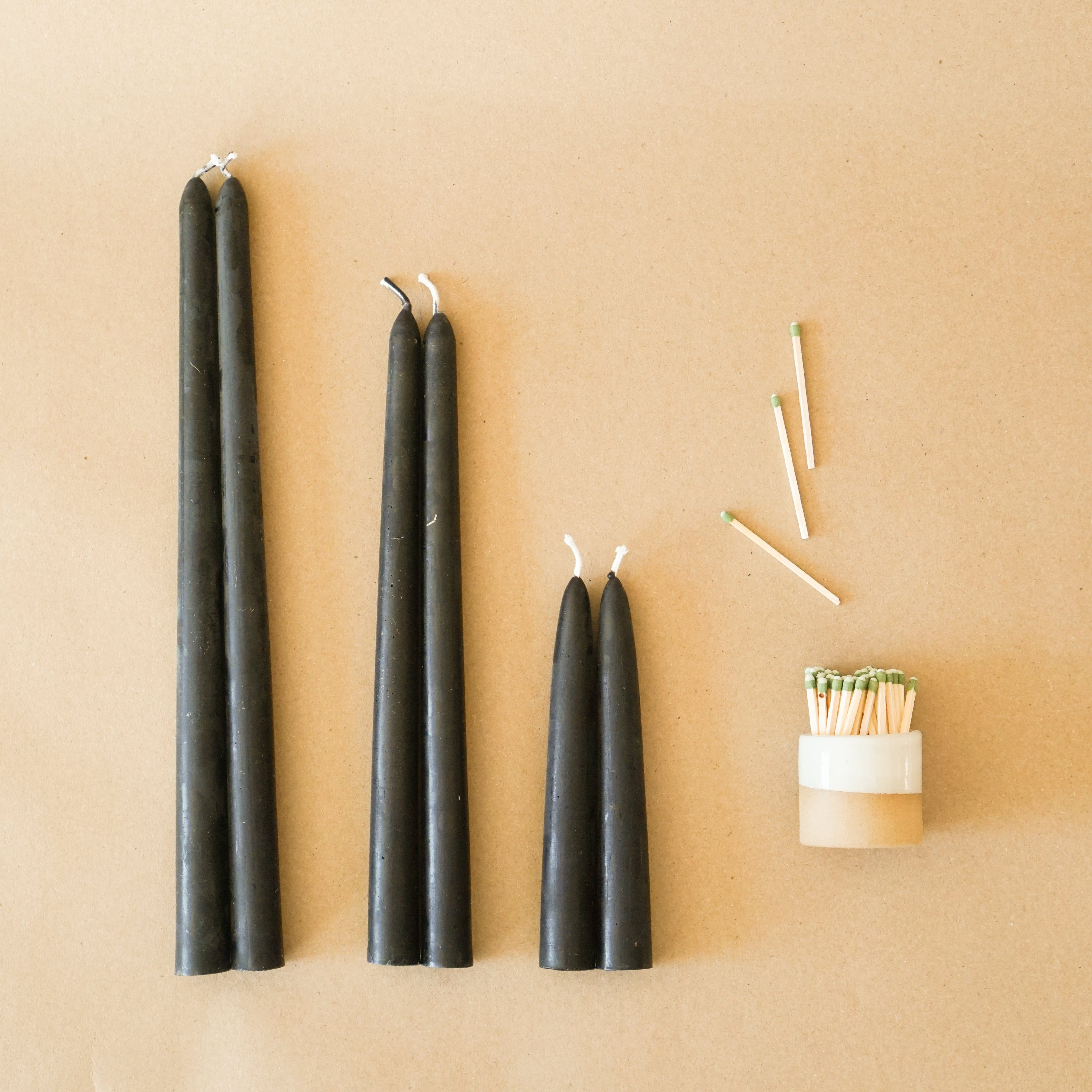 GREENTREE CANDLES Decor 10 Taper Candles by Greentree - Black
