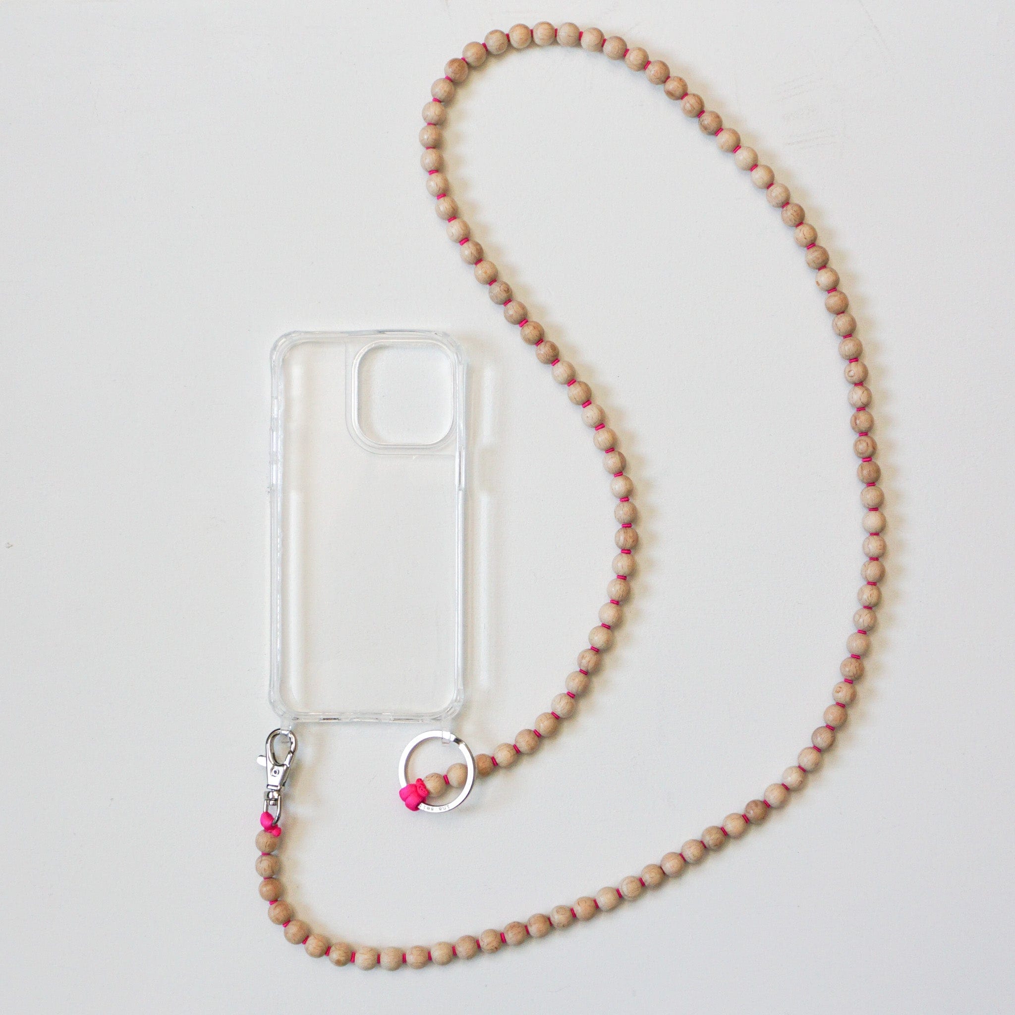 Ina Seifart Accessories Natural/Pink - 14 Pro Long Beaded iPhone 14 Necklace