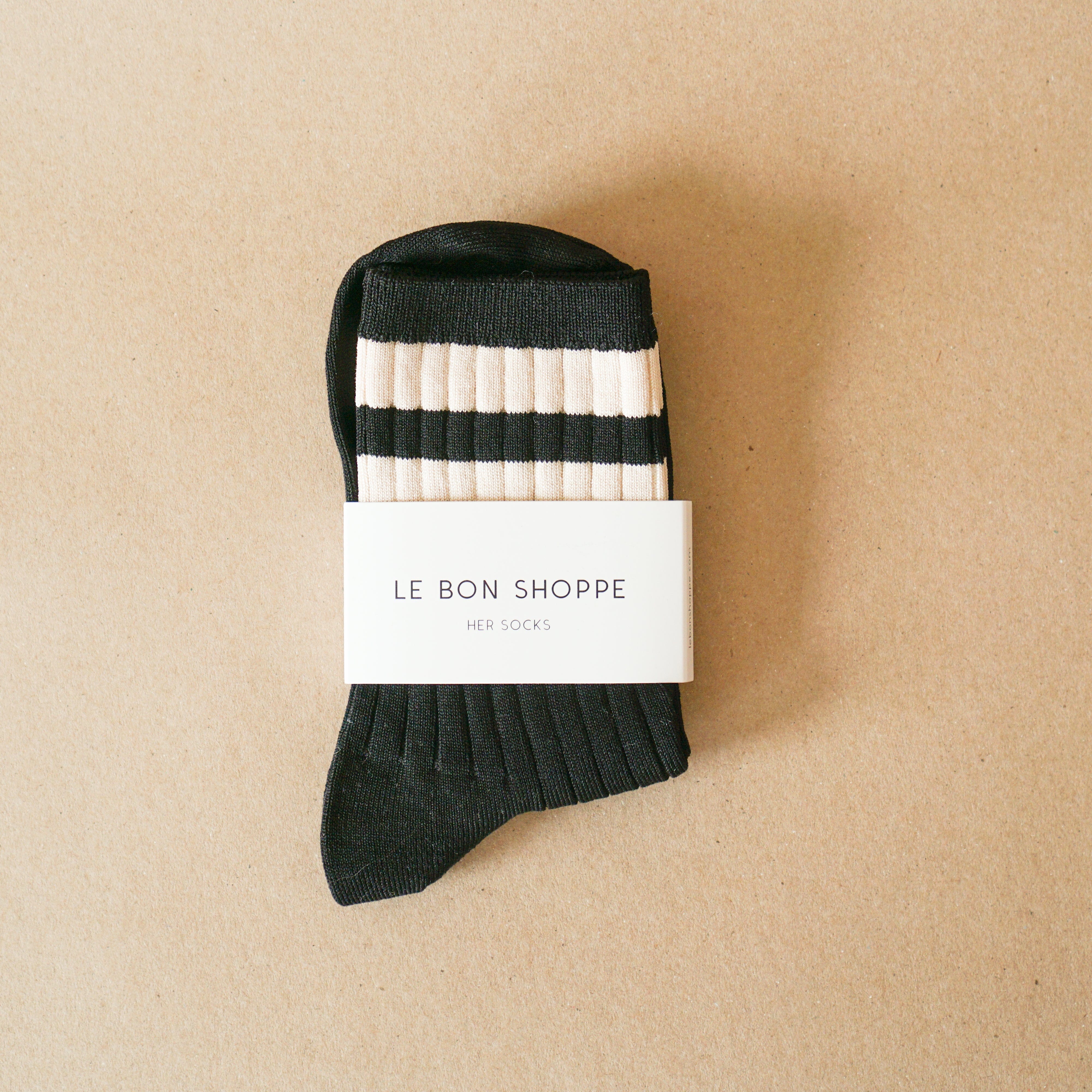 Le Bon Shoppe socks Black Le Bon "Her Socks" Varsity
