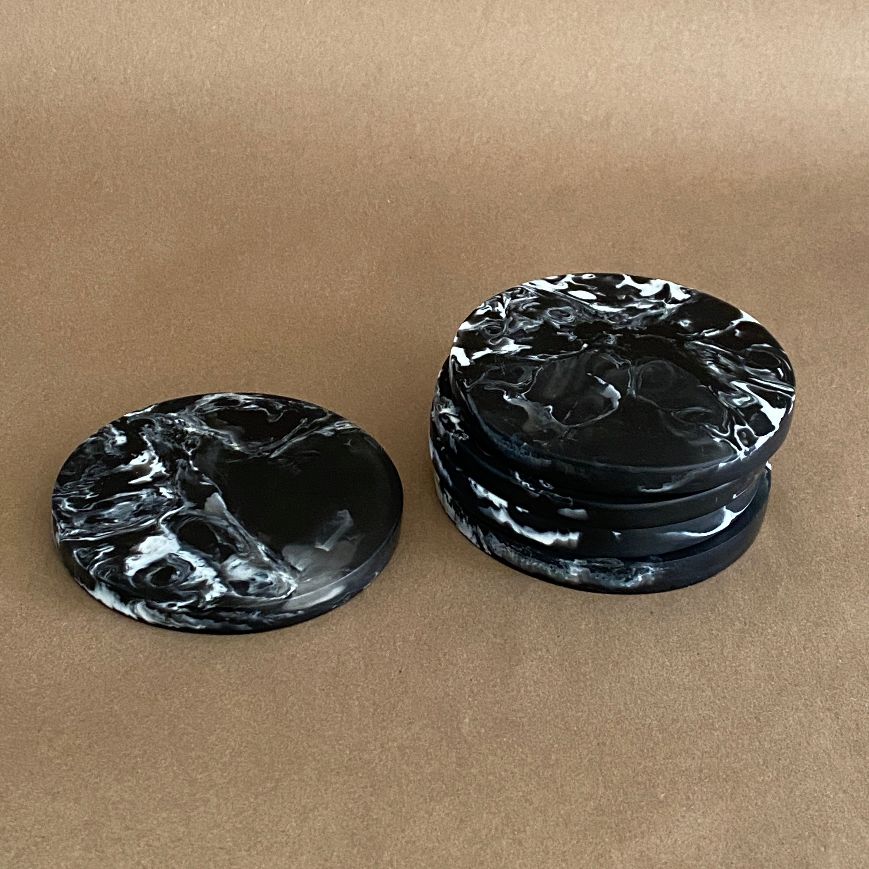 Atlawa Kitchen Storm Resin Coaster in Storm | Set of 4
