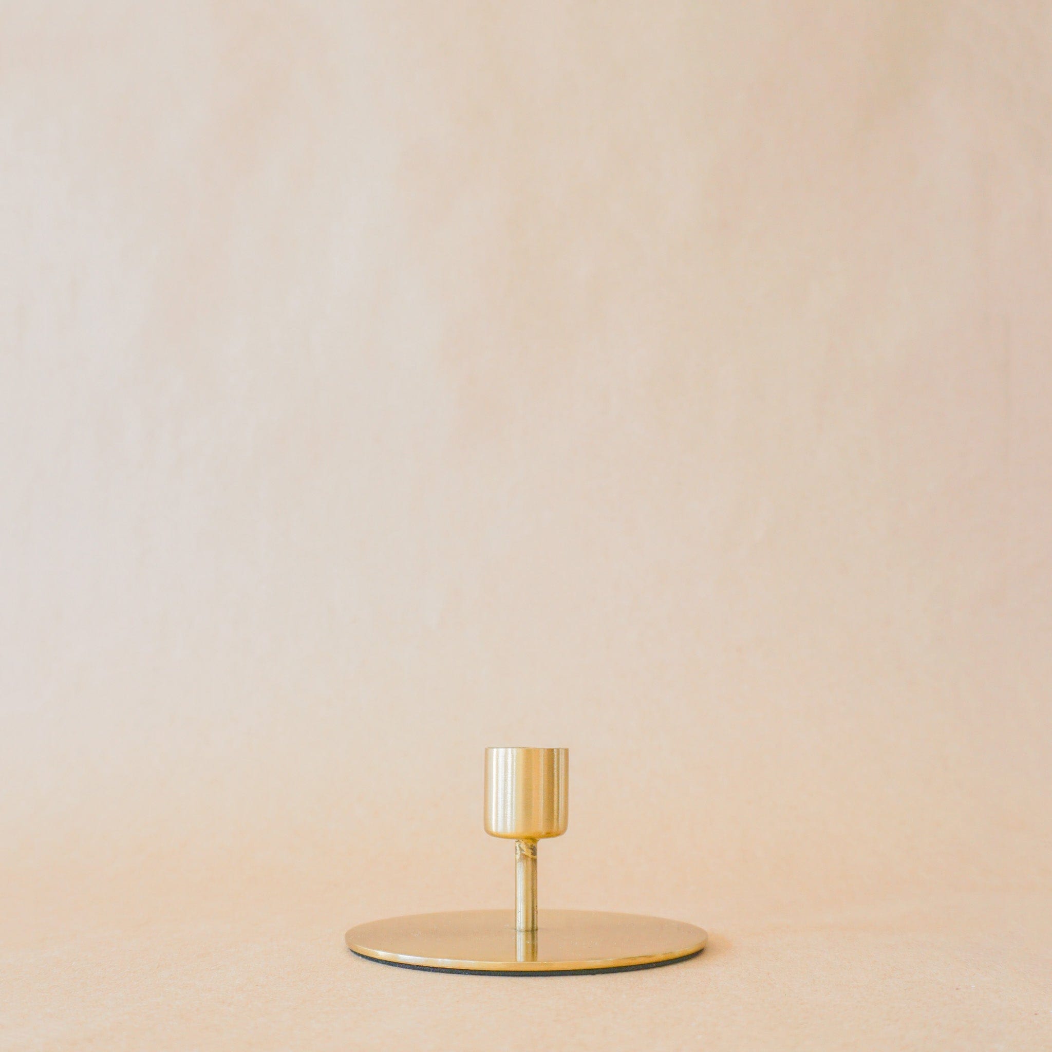 BE HOME Decor Taper Candle Holder in Gold