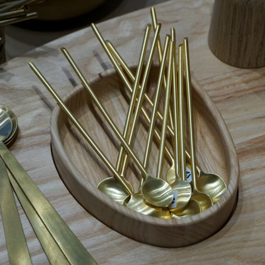BE HOME Kitchen & Dining Gold Thin Long Spoons