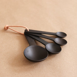BE HOME Kitchen Ebony Teak Measuring Spoons