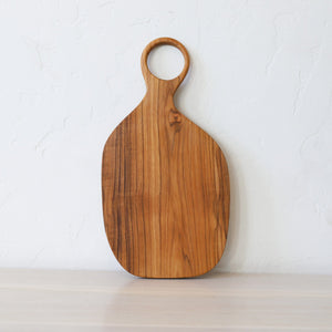 BE HOME Kitchen Large Teak Oval Board with Handle