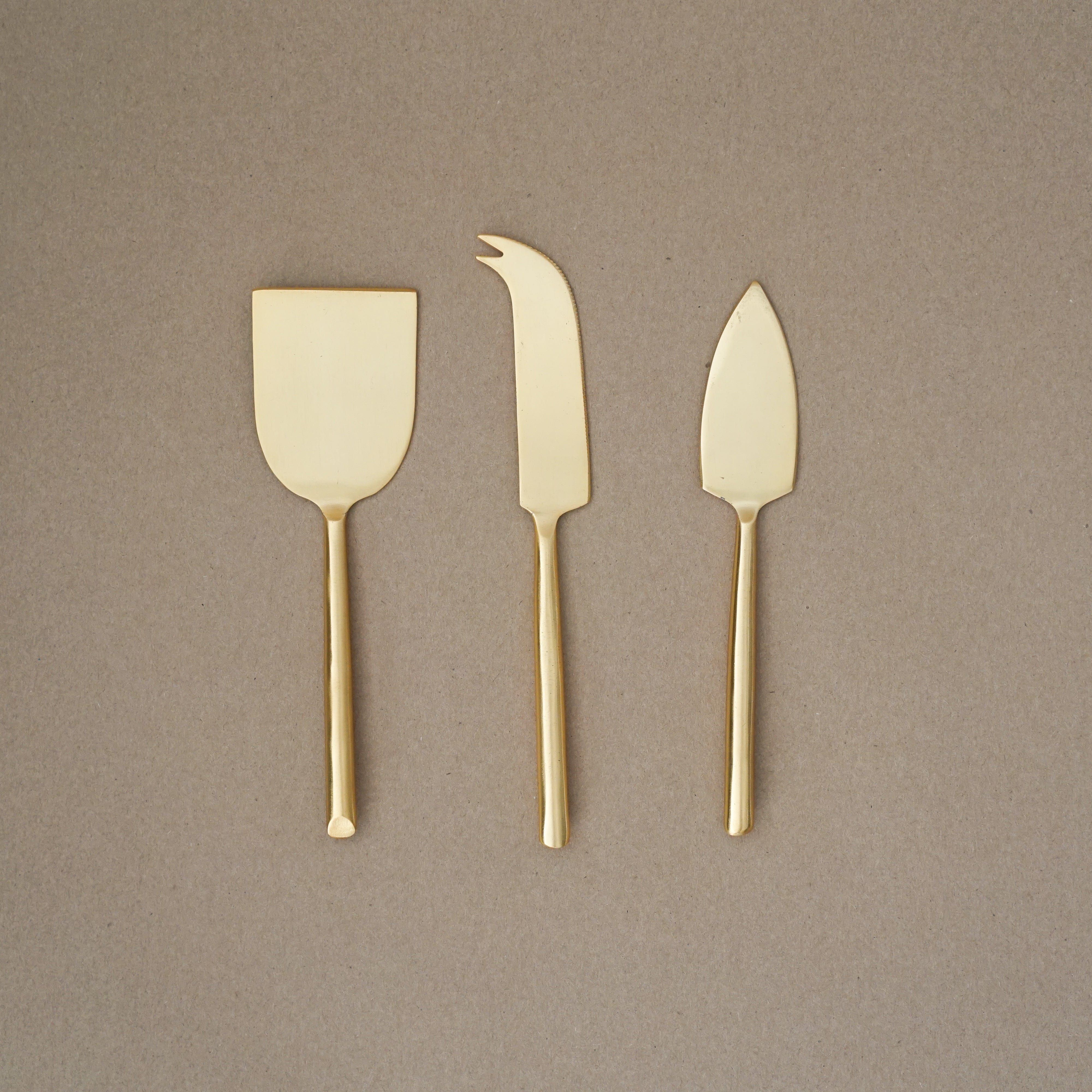 BE HOME Kitchen Matte Gold Cheese Knife Set