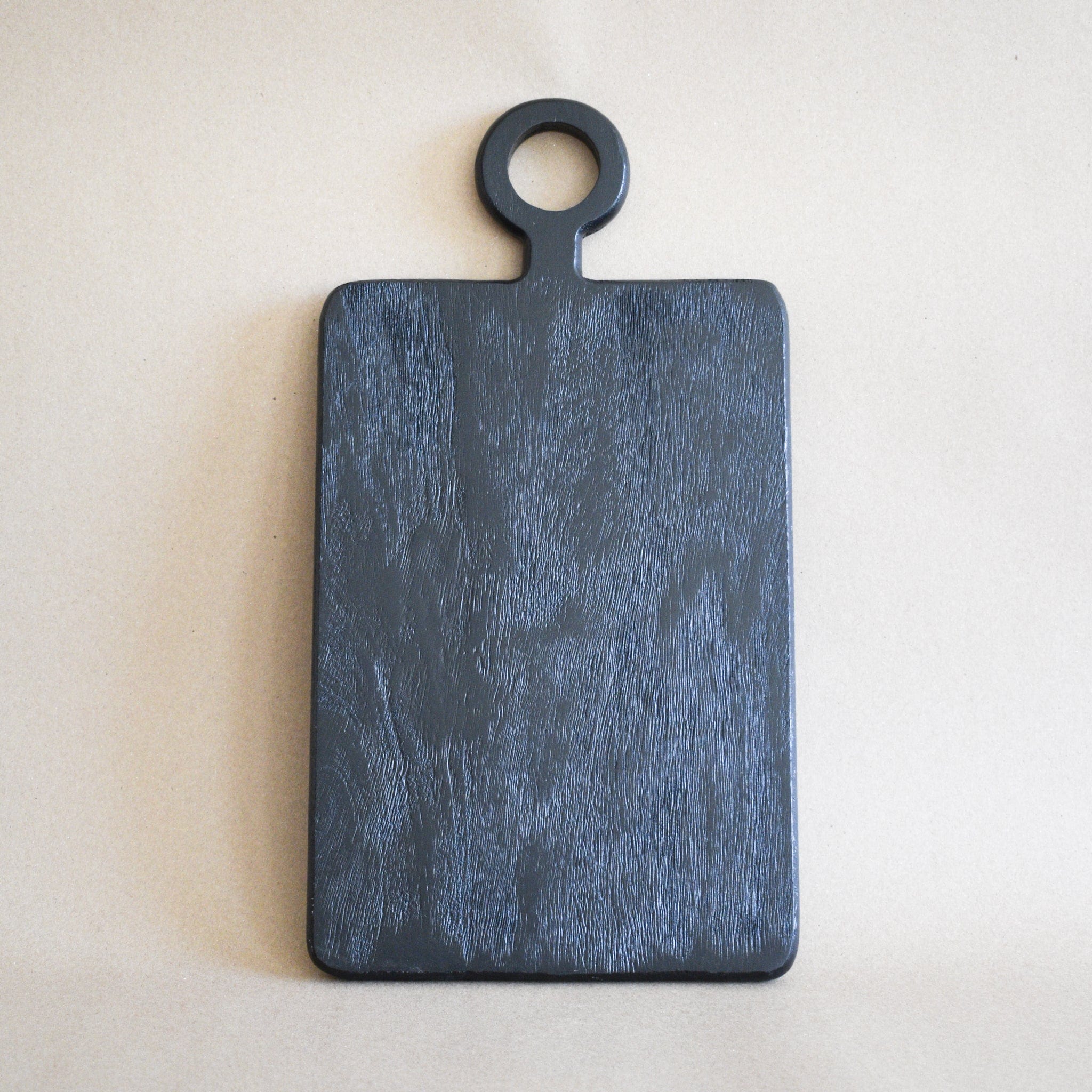 BE HOME Kitchen Rectangle Brushed Black Wood Board - Rectangle