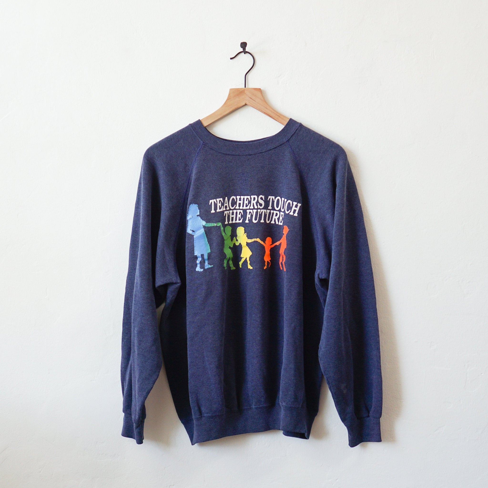 Benbrook Farms Apparel & Accessories Navy Teachers Touch the Future / One Size Vintage Sweatshirts