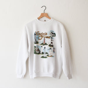 Benbrook Farms Apparel & Accessories White Virginia Lighthouse / One Size Vintage Sweatshirts