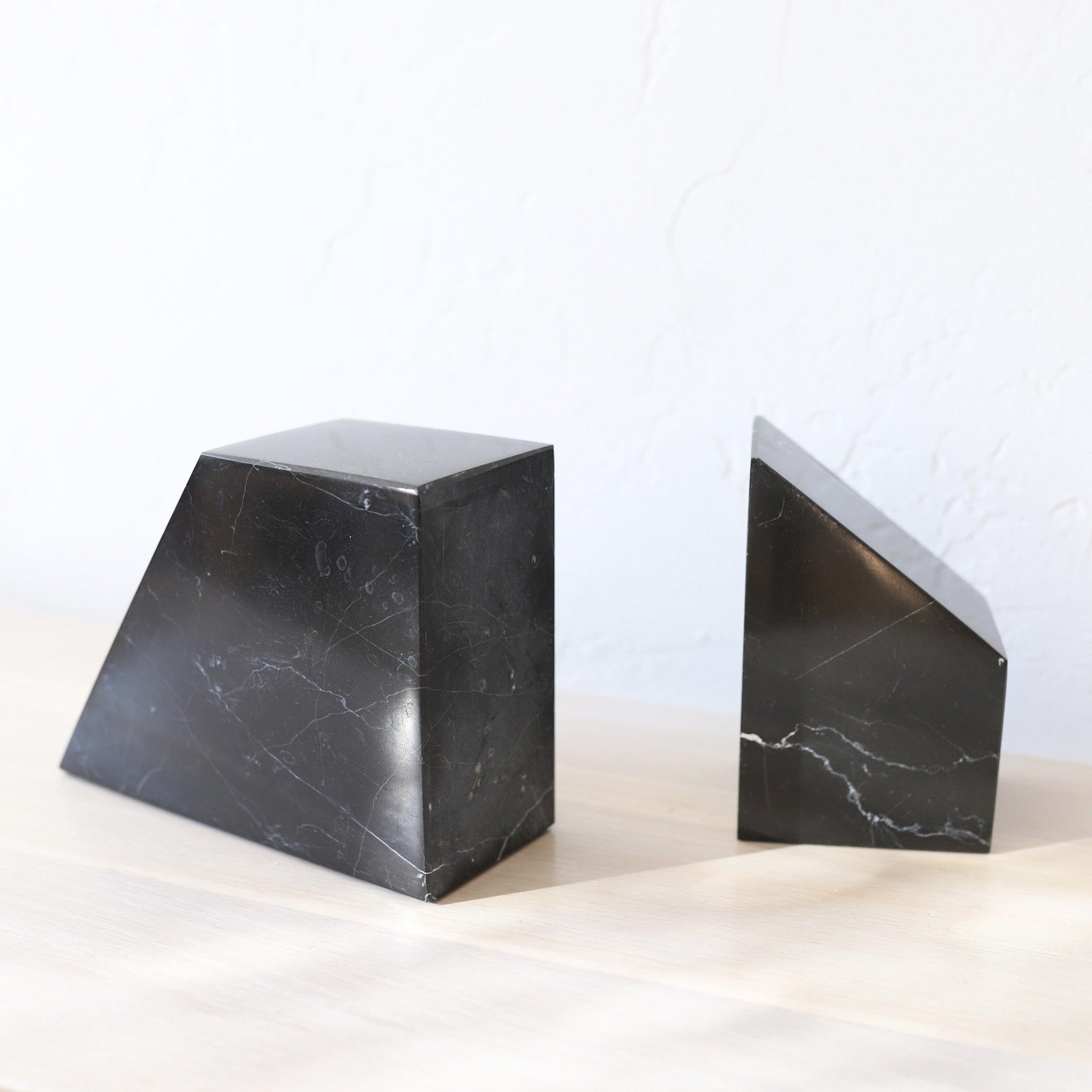 CDMX Decor Black Marble Marble Bookends | CURBSIDE PICKUP ONLY