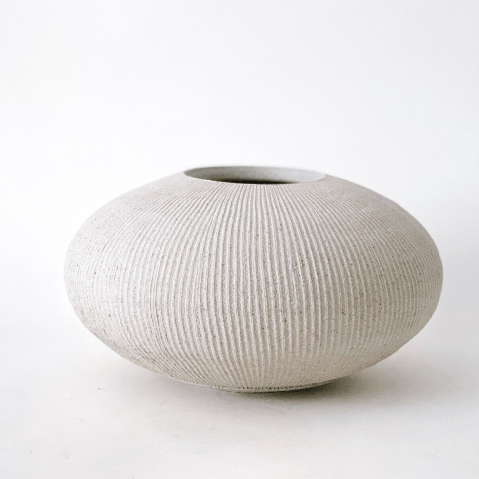 Ceramicah Decor Ceramicah Dune 01 Vessel - Stone - Extra Large | CURBSIDE PICK UP ONLY