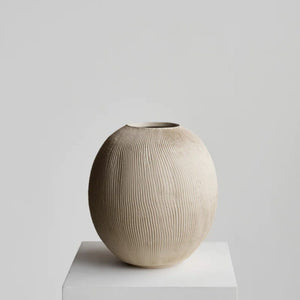 Ceramicah Decor Ceramicah Dune 02 Vessel-Stone- Medium | CURBSIDE PICK UP ONLY