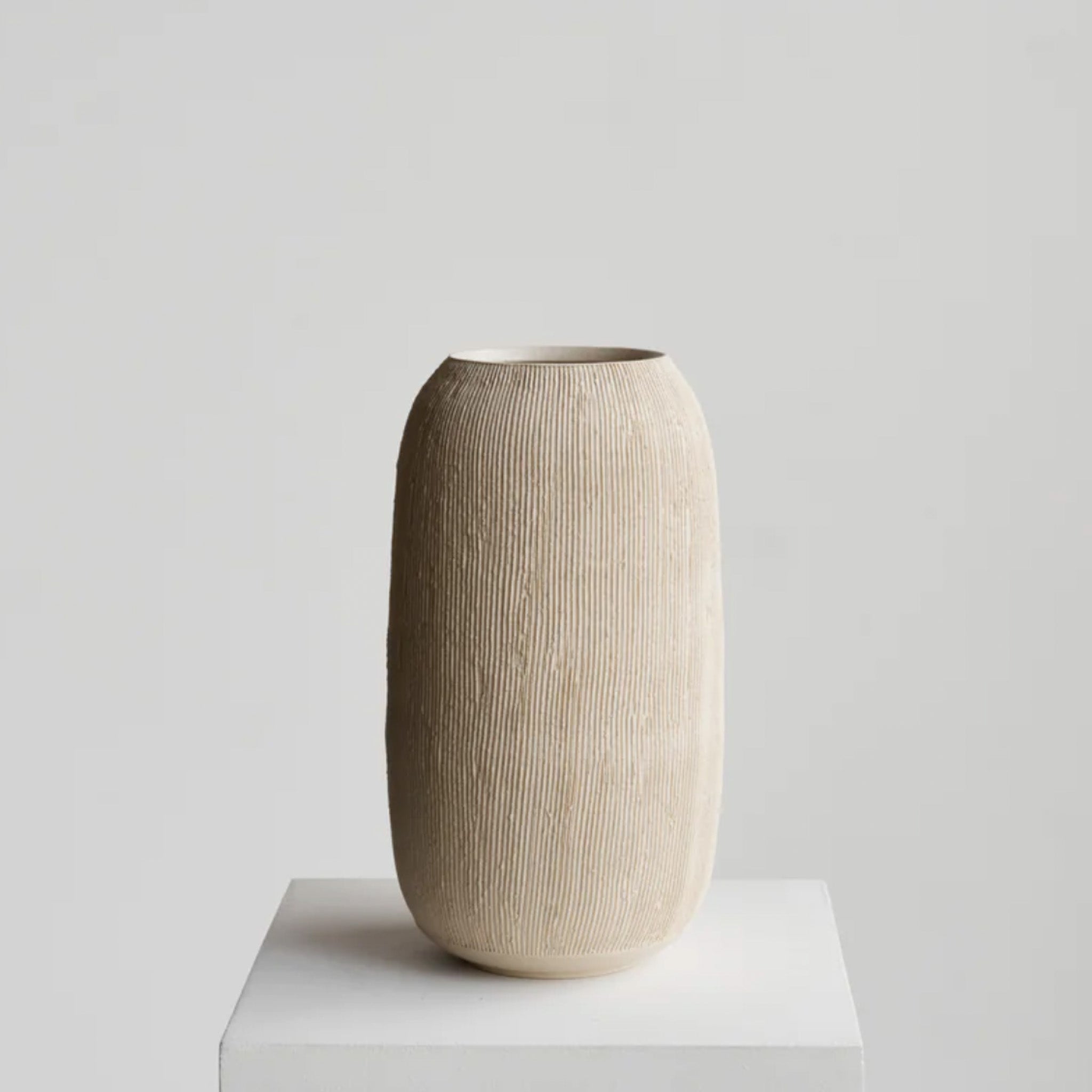 Ceramicah Decor Ceramicah Dune 03 Vessel-Stone-Large | CURBSIDE PICK UP ONLY
