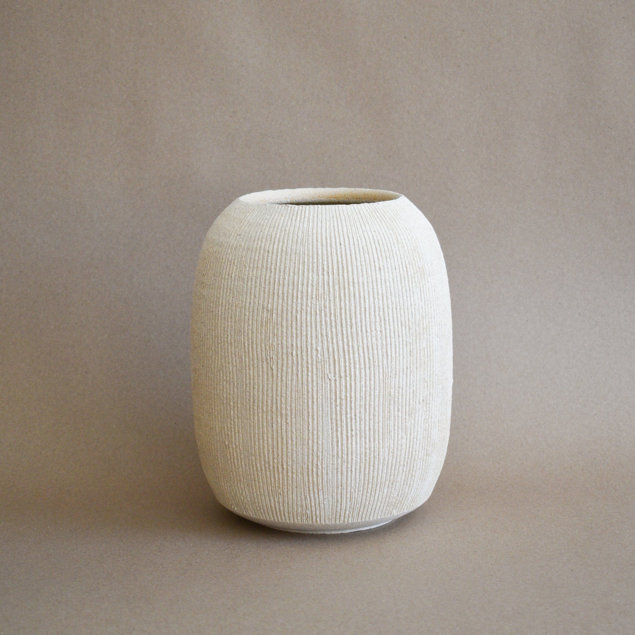 Ceramicah Decor Ceramicah Dune 03 Vessel-Stone-Medium | CURBSIDE PICK UP ONLY