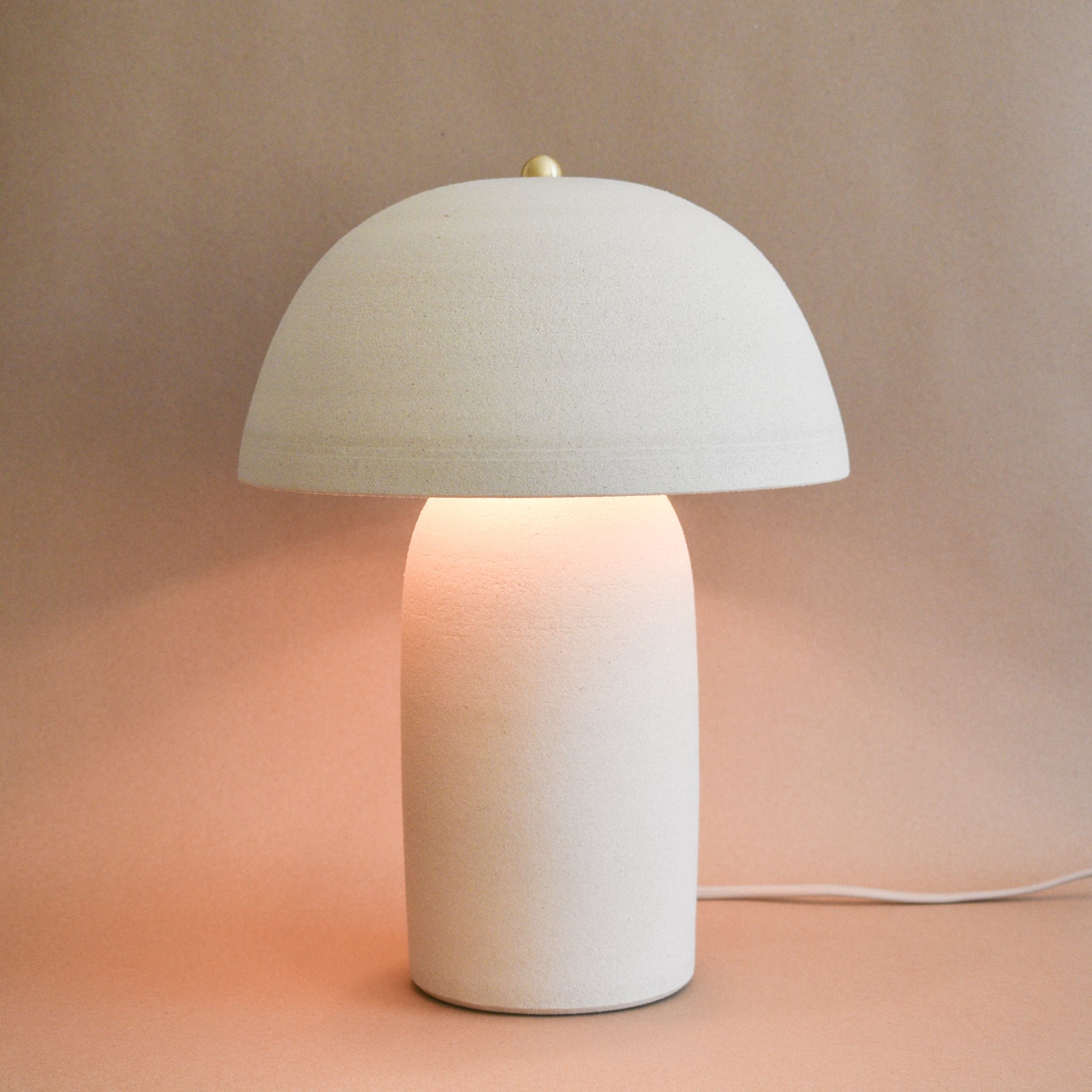 Ceramicah Decor Medium Tera Lamp by Ceramicah - Stone | CURBSIDE PICK UP ONLY