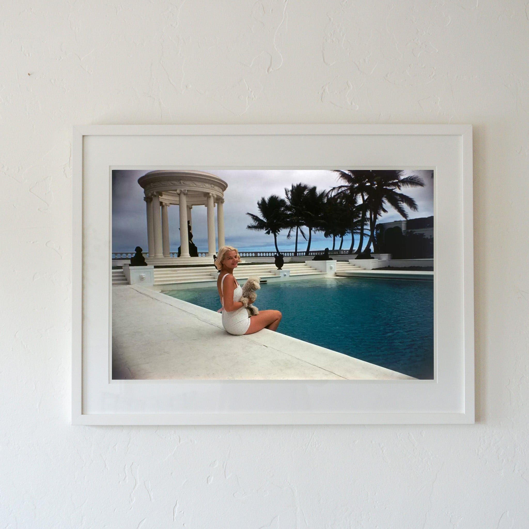 +COOP Artwork Slim Aarons Framed Photograph  - "CZ by the Pool" Getty Images Hulton Archive, illa Artemis, Palm Beach, Florida, 1955 by Slim Aarons