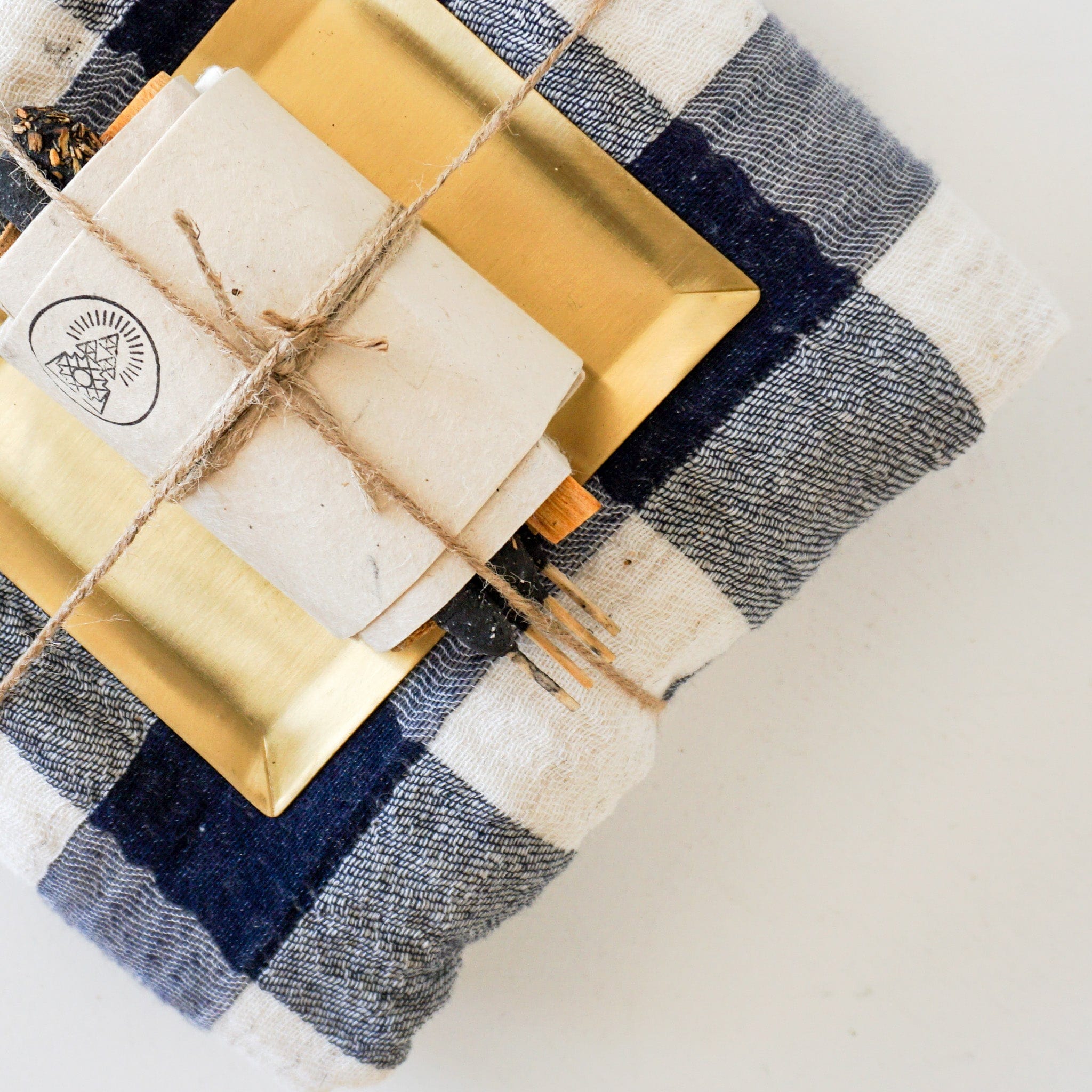 +COOP Bath & Body Gift Sets Powder Room Gift Set | Blue + Gold