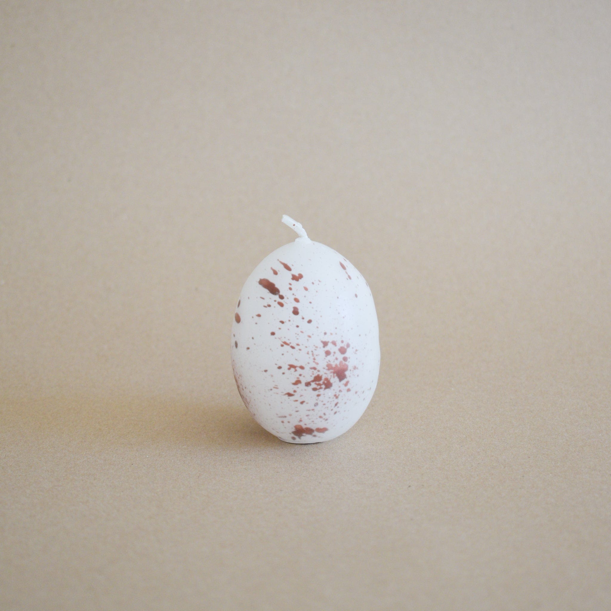 +COOP Candles White Speckled Egg Candle