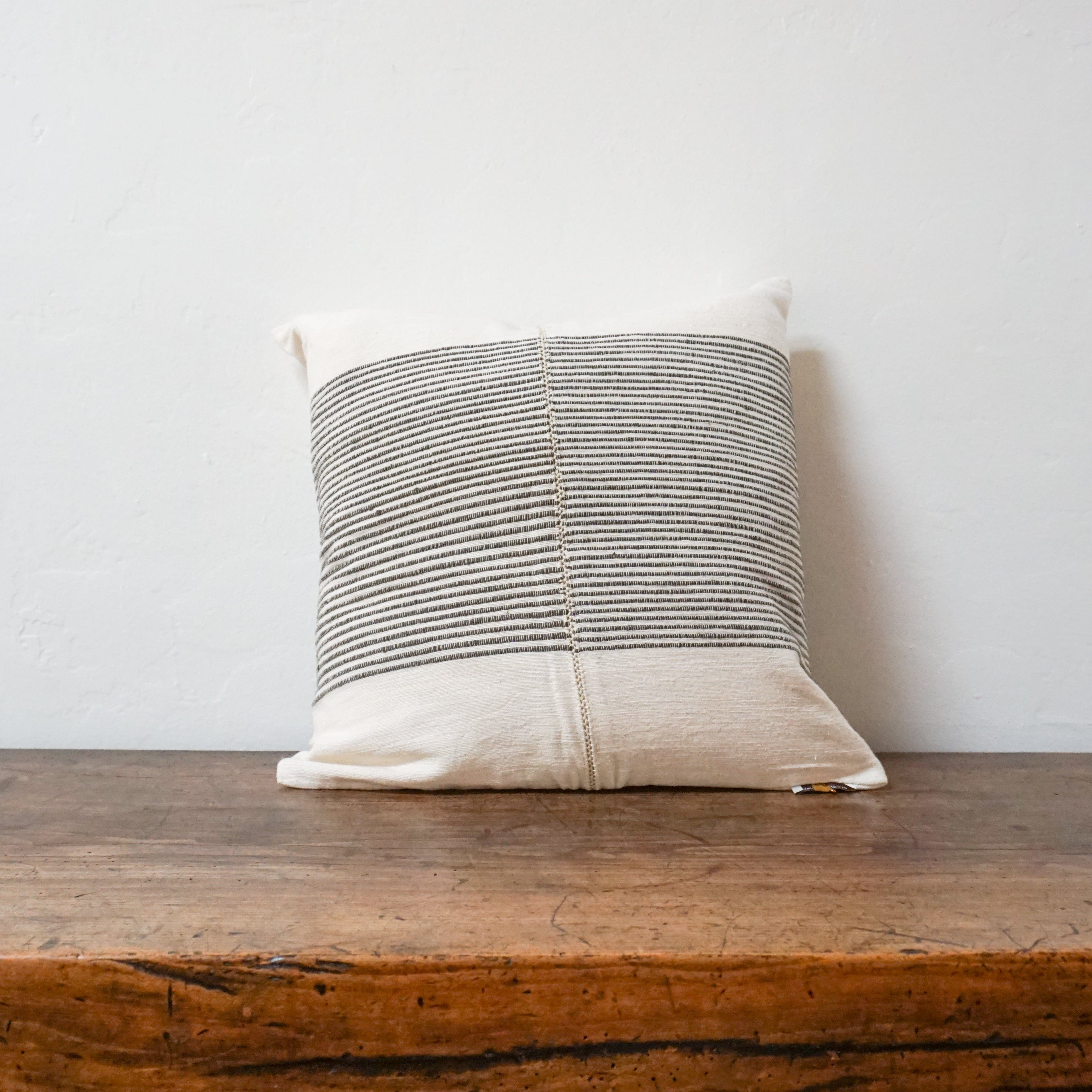 Creative Women Pillows Grey Riviera Hand-Stitch Pillow
