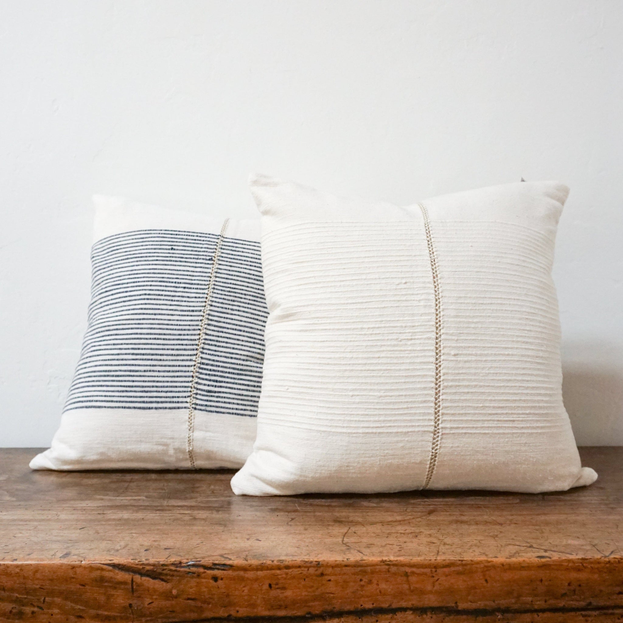 Creative Women Pillows Riviera Hand-Stitch Pillow 18 x 18 -Navy