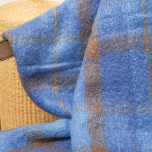 Cushendale Linens & Bedding Large Bluebird Mohair Throw Blanket - Large