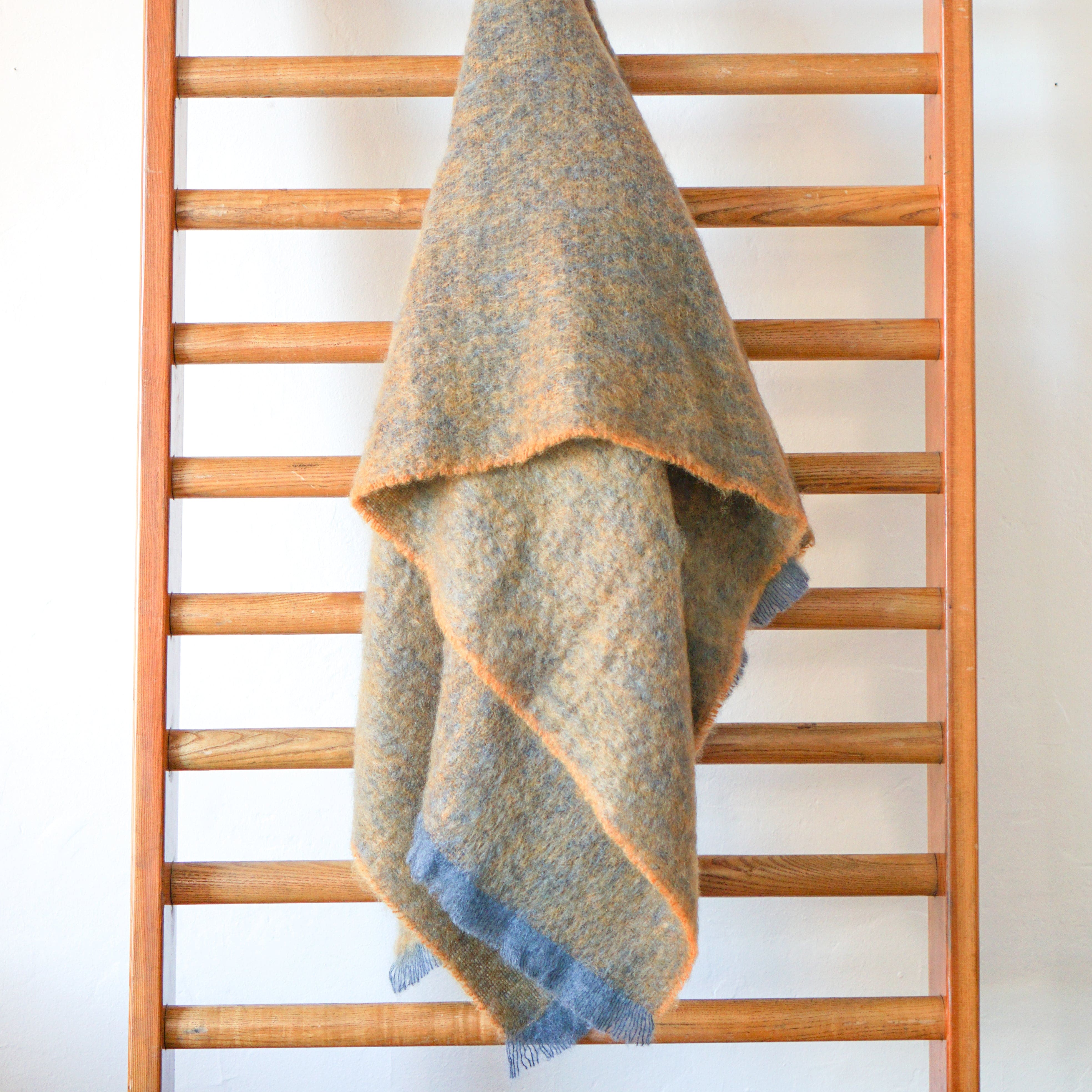 Cushendale Linens & Bedding Ochre Clash Mohair Throw Blanket