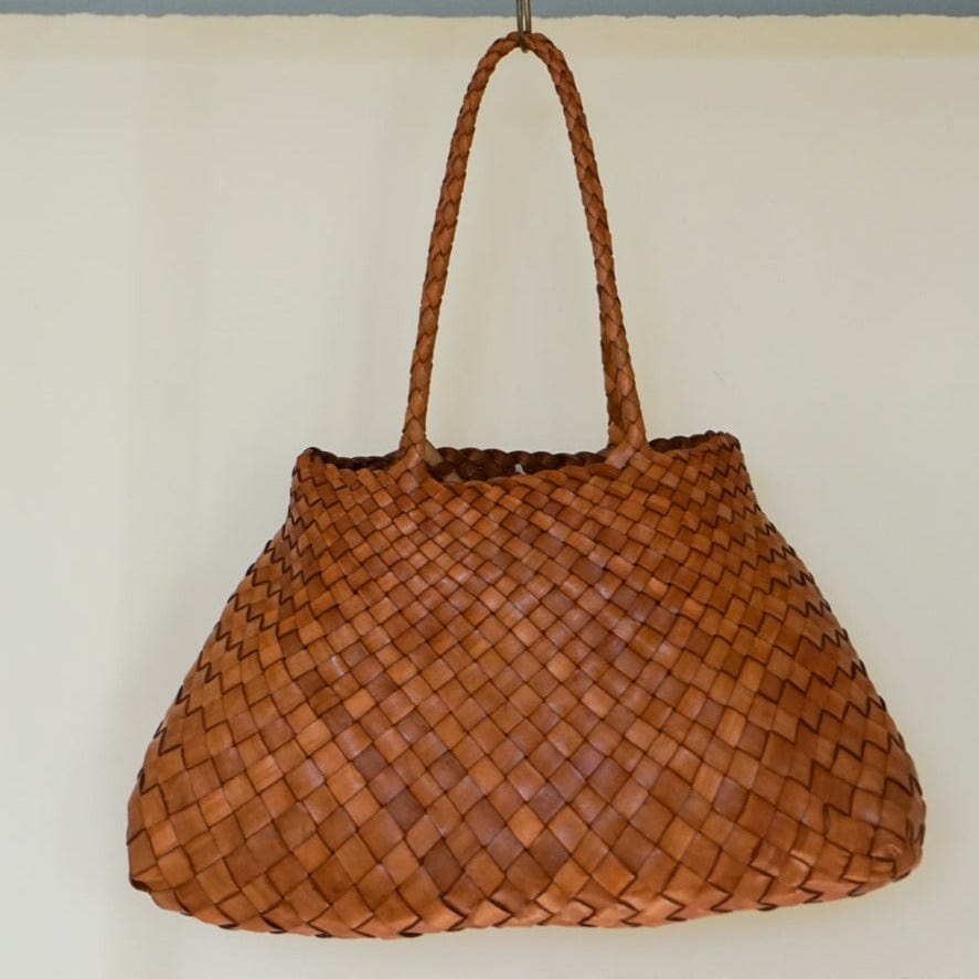 Dragon Diffusion Handbags Tan / Big Woven Santa Croce Bag by Dragon Diffusion