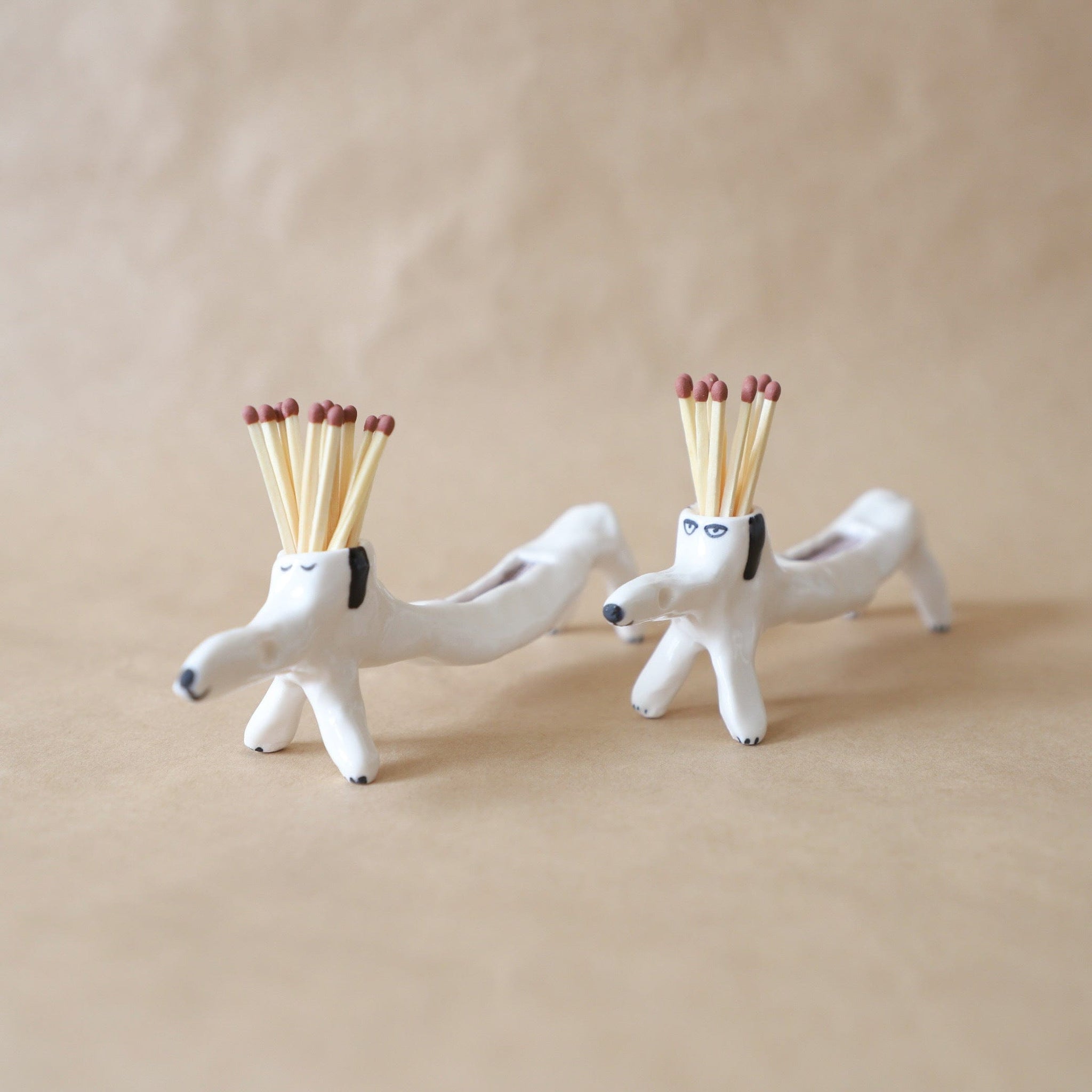 Eleonor Bostrom Ceramics Decor, Apothecary Dog Match Striker by Eleonor Bostrom