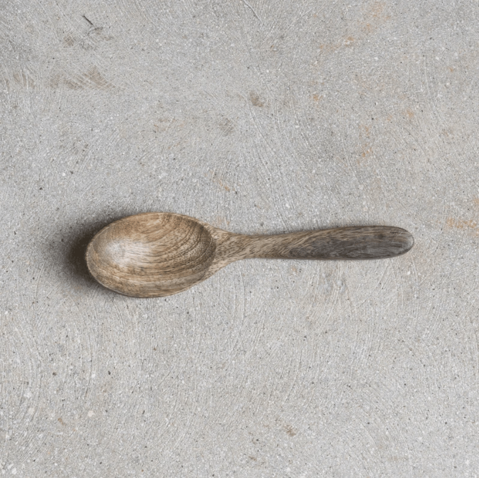 FOG LINEN Kitchen Small Mango Wood Serving Spoon