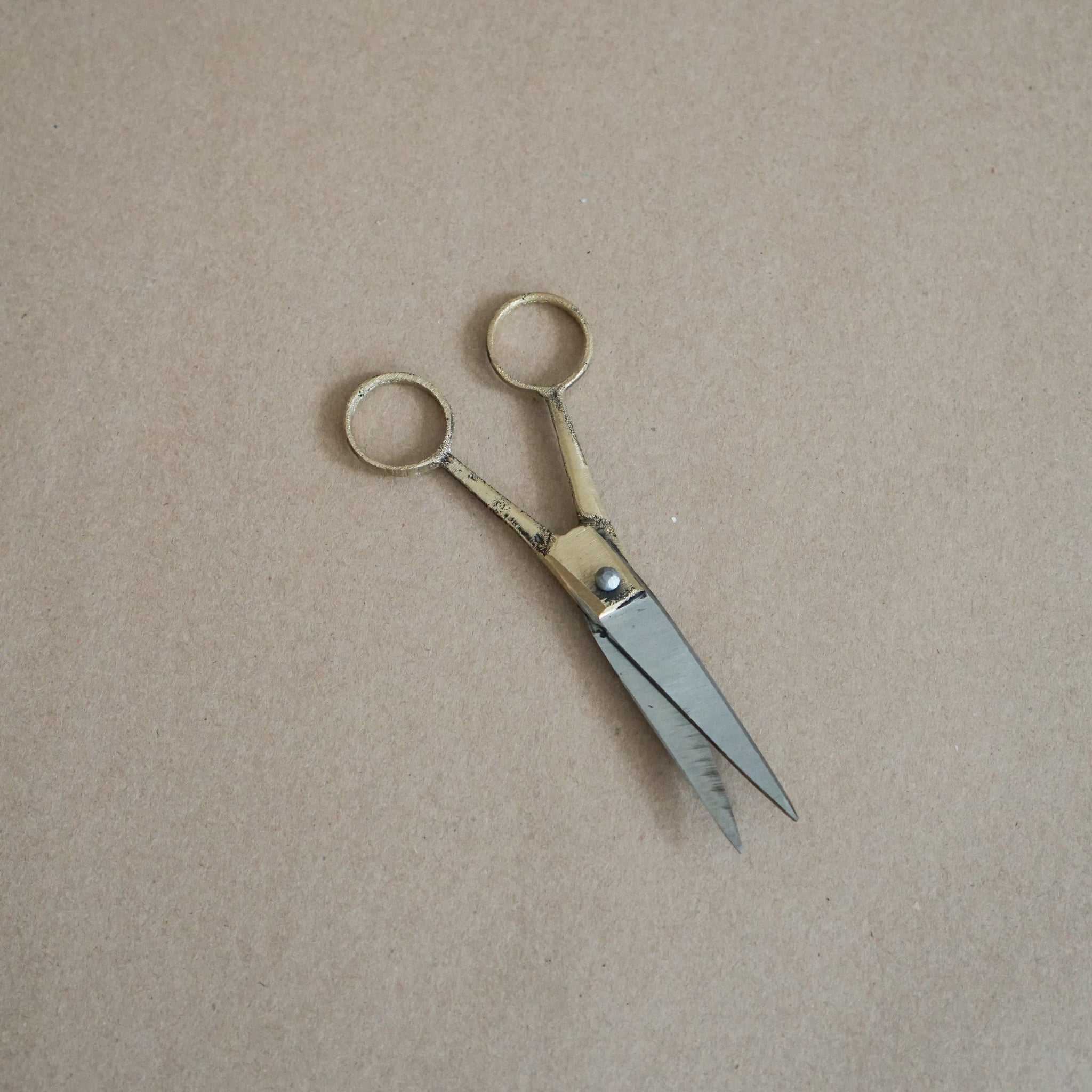 FOG LINEN Stationery Small Brass Handle Scissors