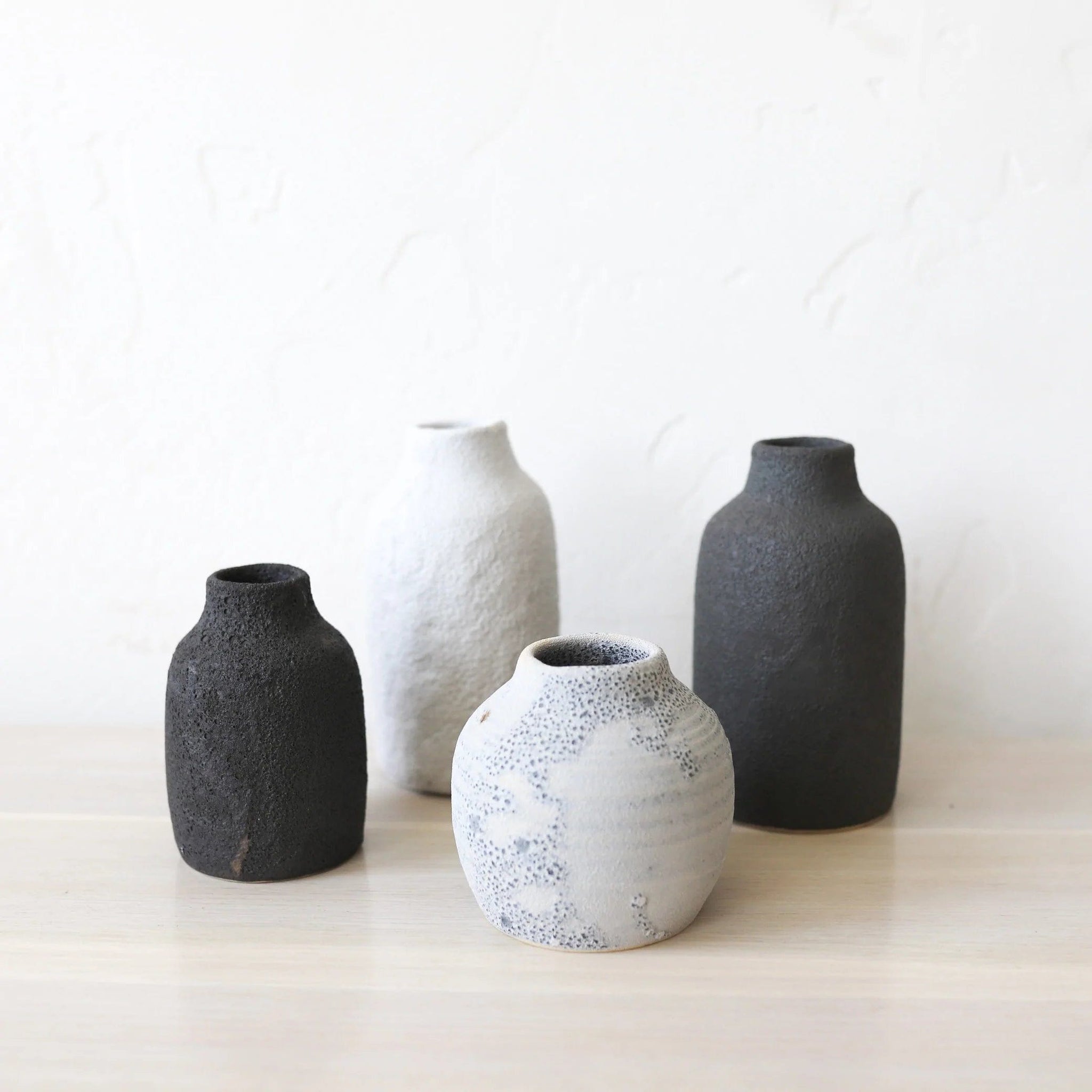 Gina Desantis Ceramics Decor Crater Vase Collection - Black