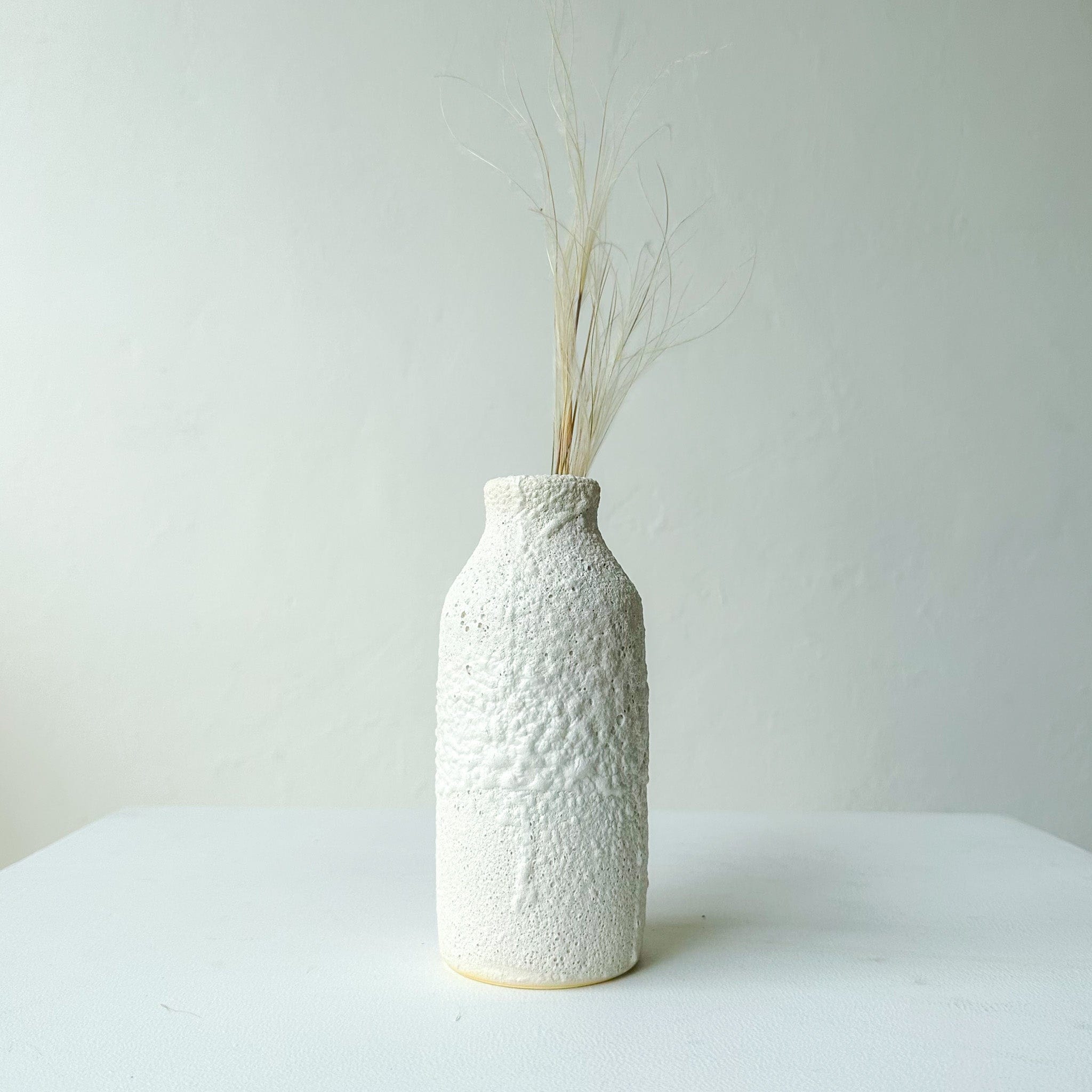 Gina Desantis Ceramics Decor Crater Vase Collection - White