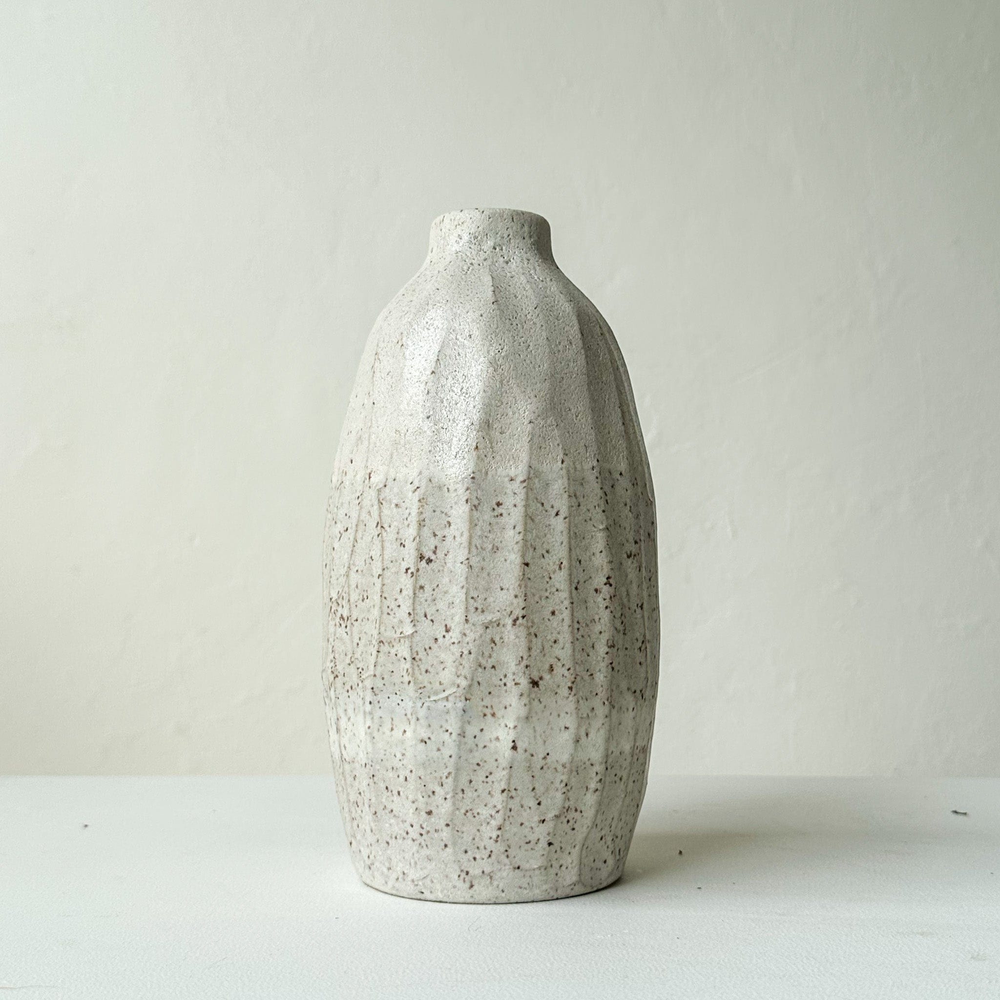 Gina Desantis Ceramics Decor Tall Speckled Vase