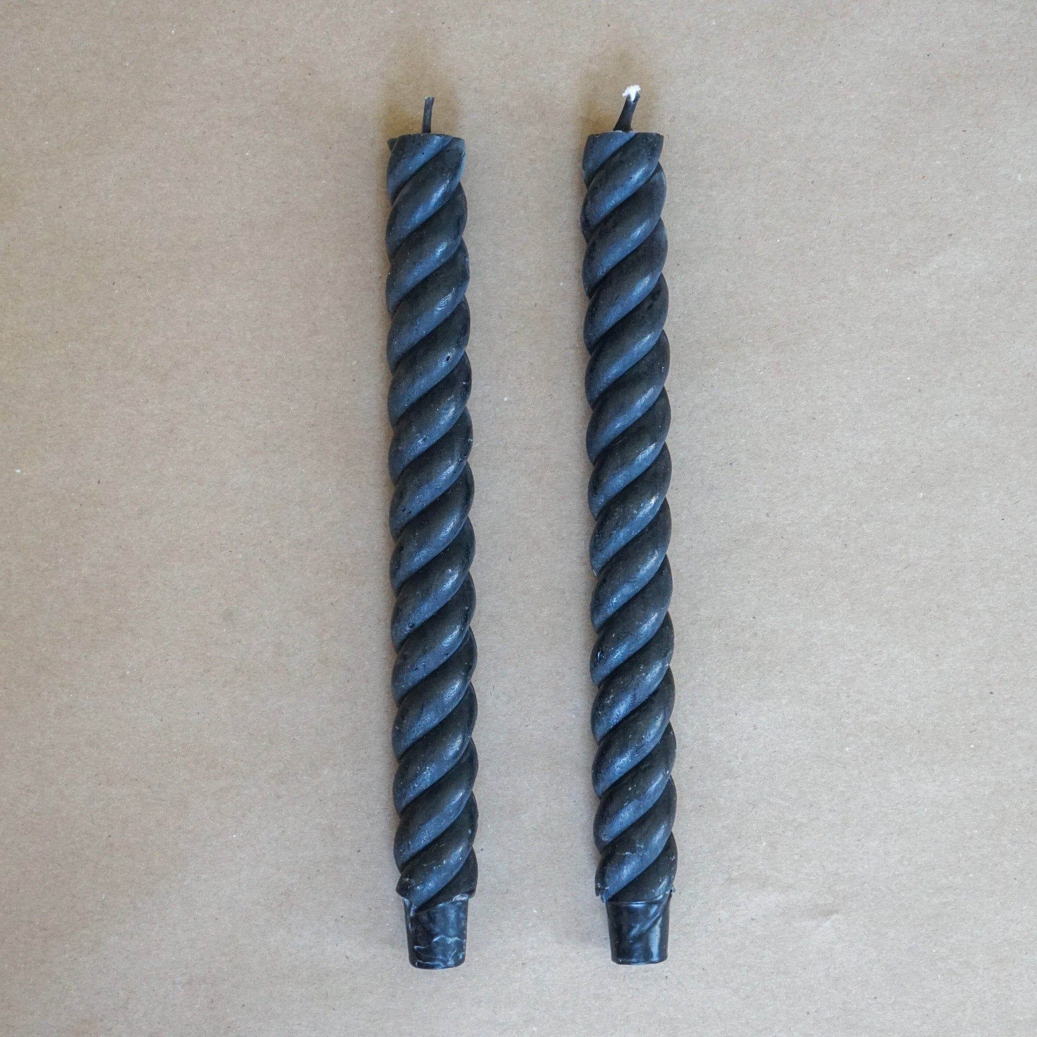 GREENTREE CANDLES Decor Black Rope Taper Candles by Greentree