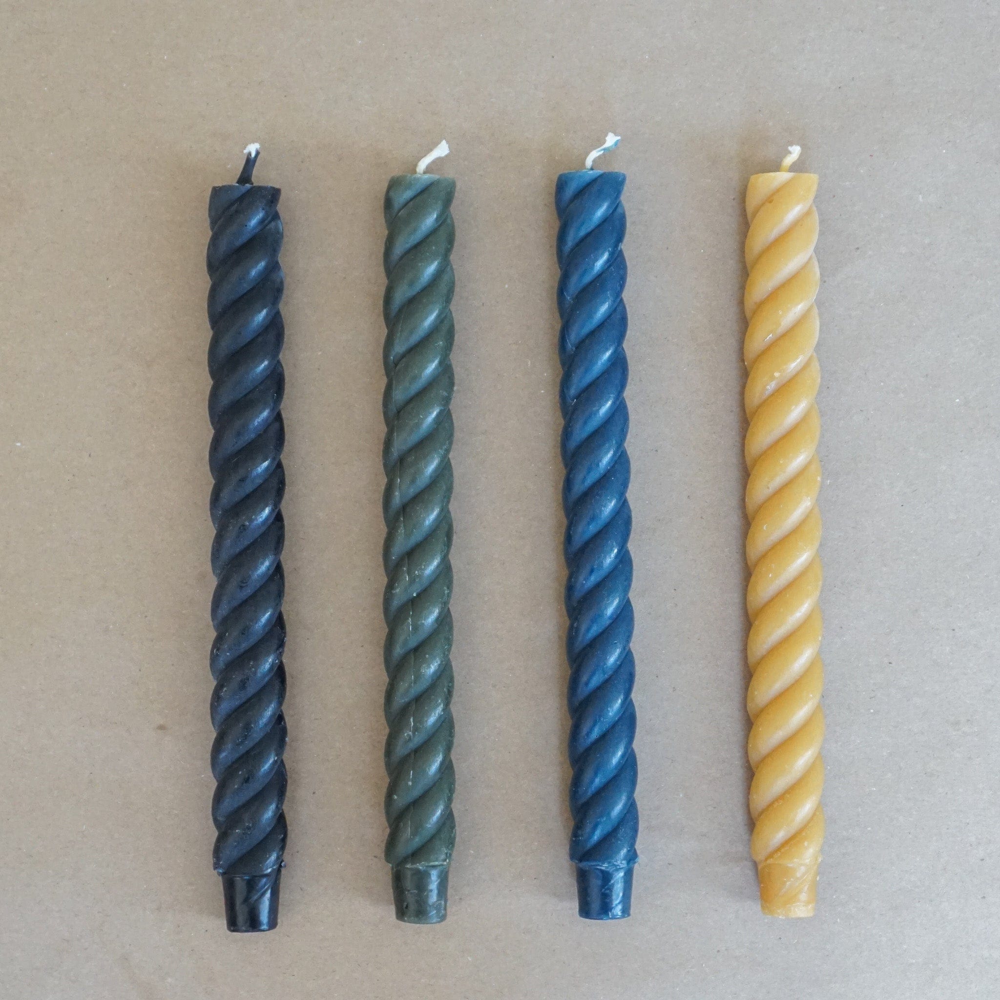 GREENTREE CANDLES Decor Rope Taper Greentree Candles - Blue Slate