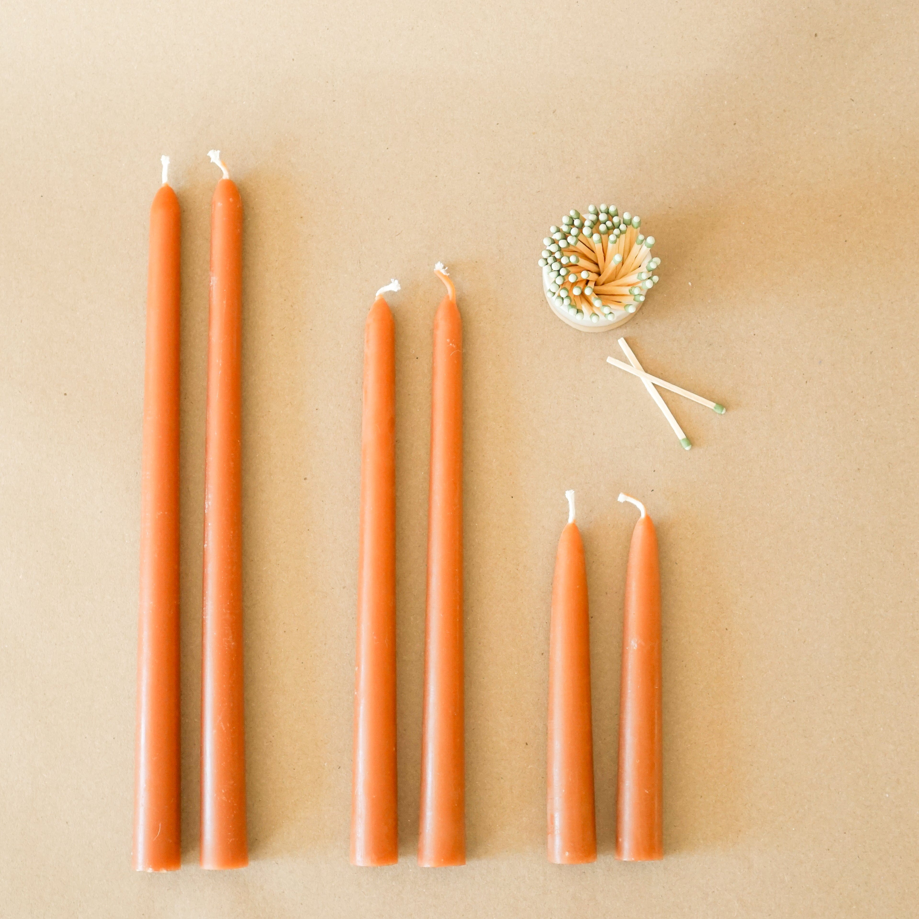 GREENTREE CANDLES Decor Terracotta / 6 Taper Candles by Greentree