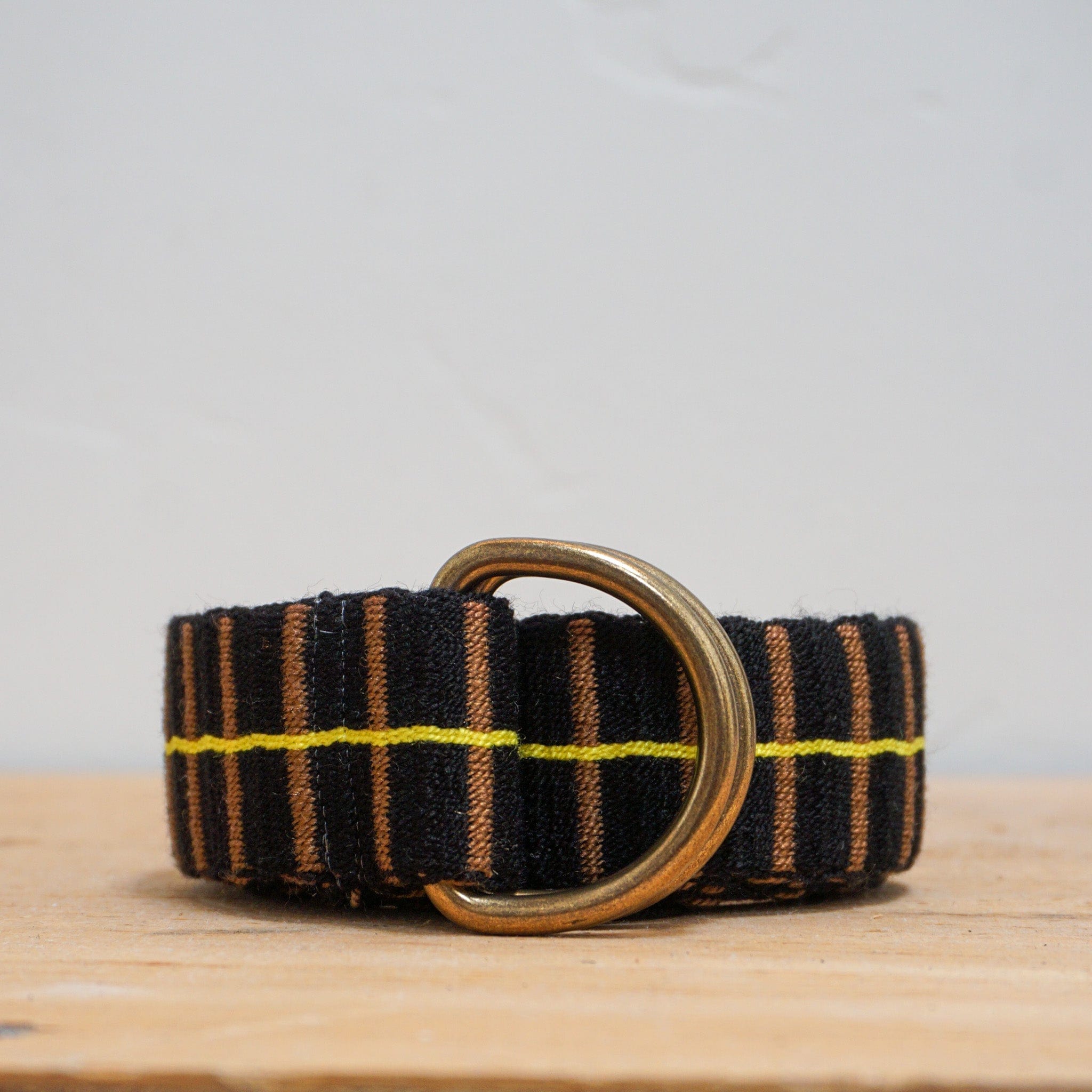 Guanabana Apparel & Accessories Brown/Black/Yellow Braided Belt by Guanabana