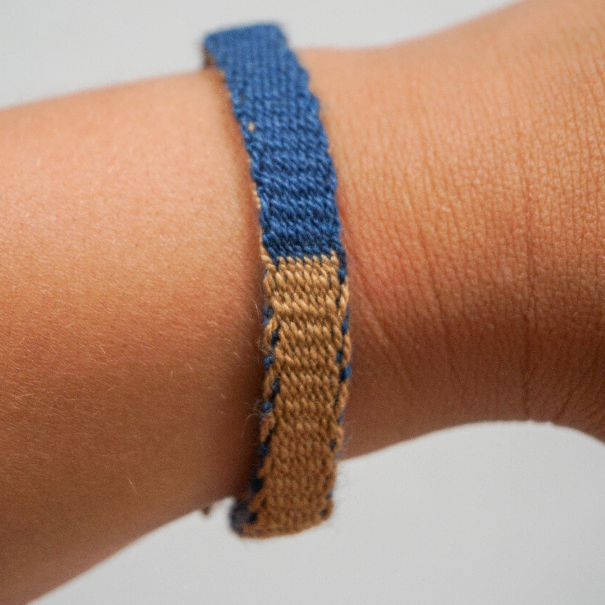 Guanabana Apparel & Accessories Woven Captain Bracelet by Guanabana in Natural and Blue