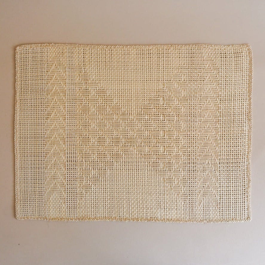 Guanabana Placemats Natural with Etching Straw Placemat by Guanabana in Natural Etching