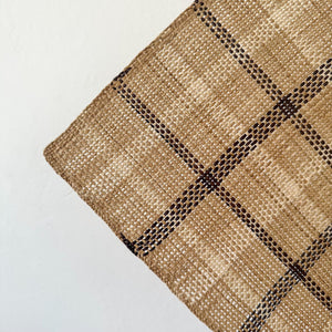 Guanabana Placemats Straw placemat in Natural and Brown Plaid by Guanabana