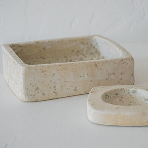 Heyja Do Kitchen Ivory Ceramic Salt Box | Heyja Do