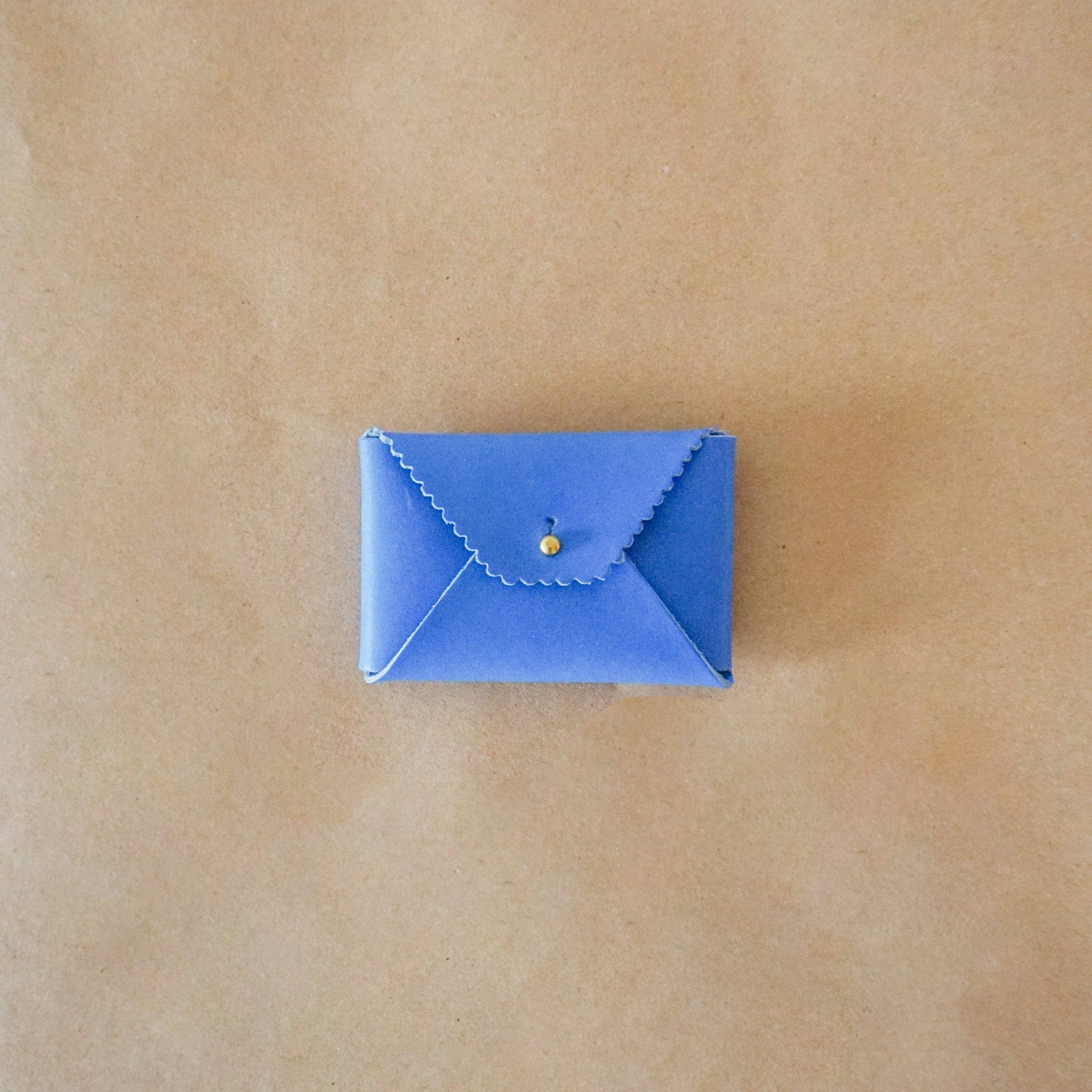 immodest cotton Apparel & Accessories Bright Blue Leather Credit Card Envelope - Bright Blue