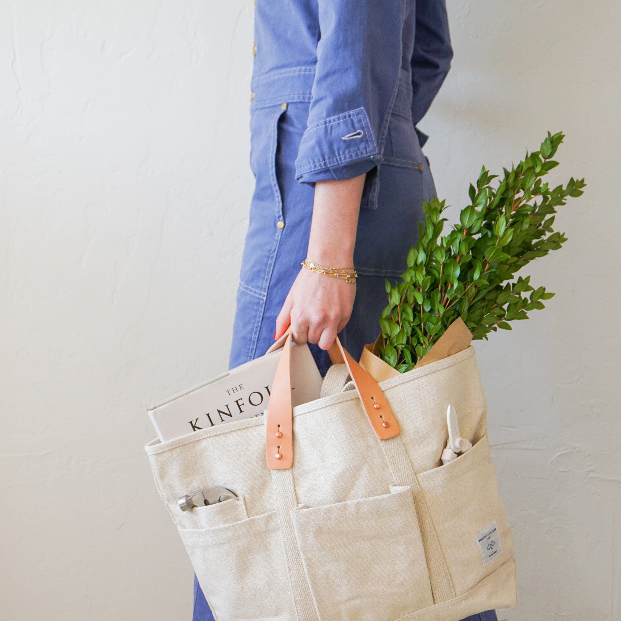 immodest cotton Apparel Construction Tote - Natural