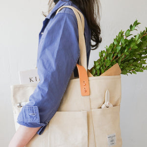 immodest cotton Apparel Construction Tote - Natural