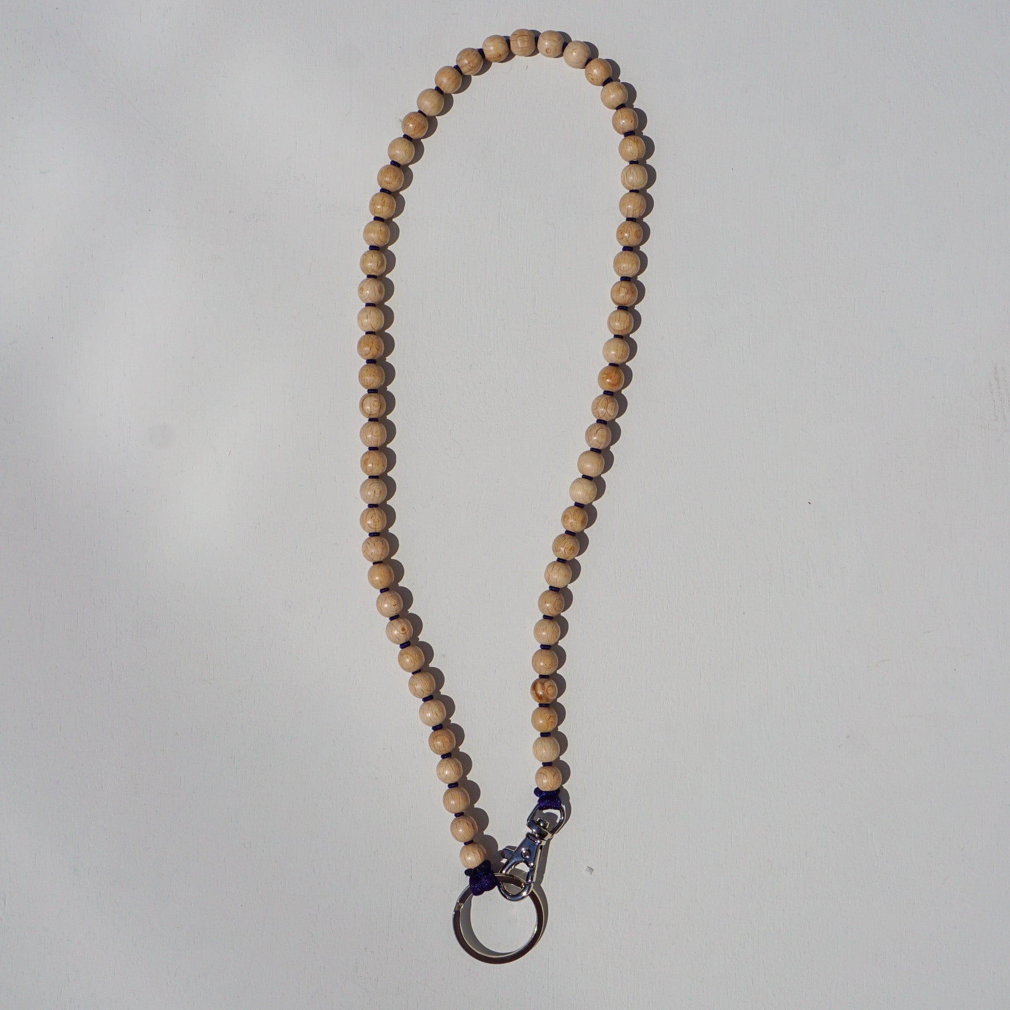 Ina Seifart Accessories Natural/Dark Blue Long Beaded Keyholder