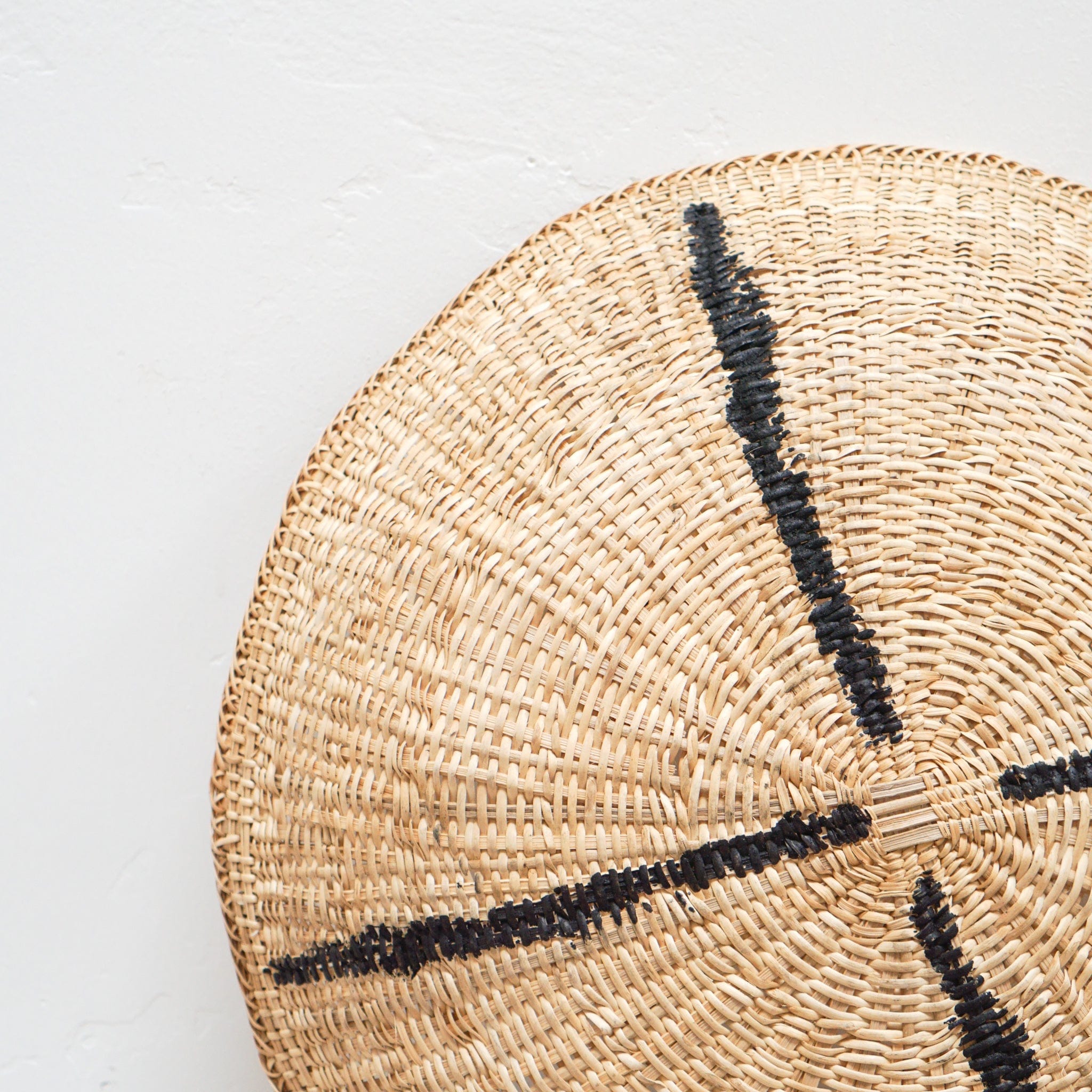 INCAUSA Garden + Utility Woven Baskets with Hand Painted Graphism