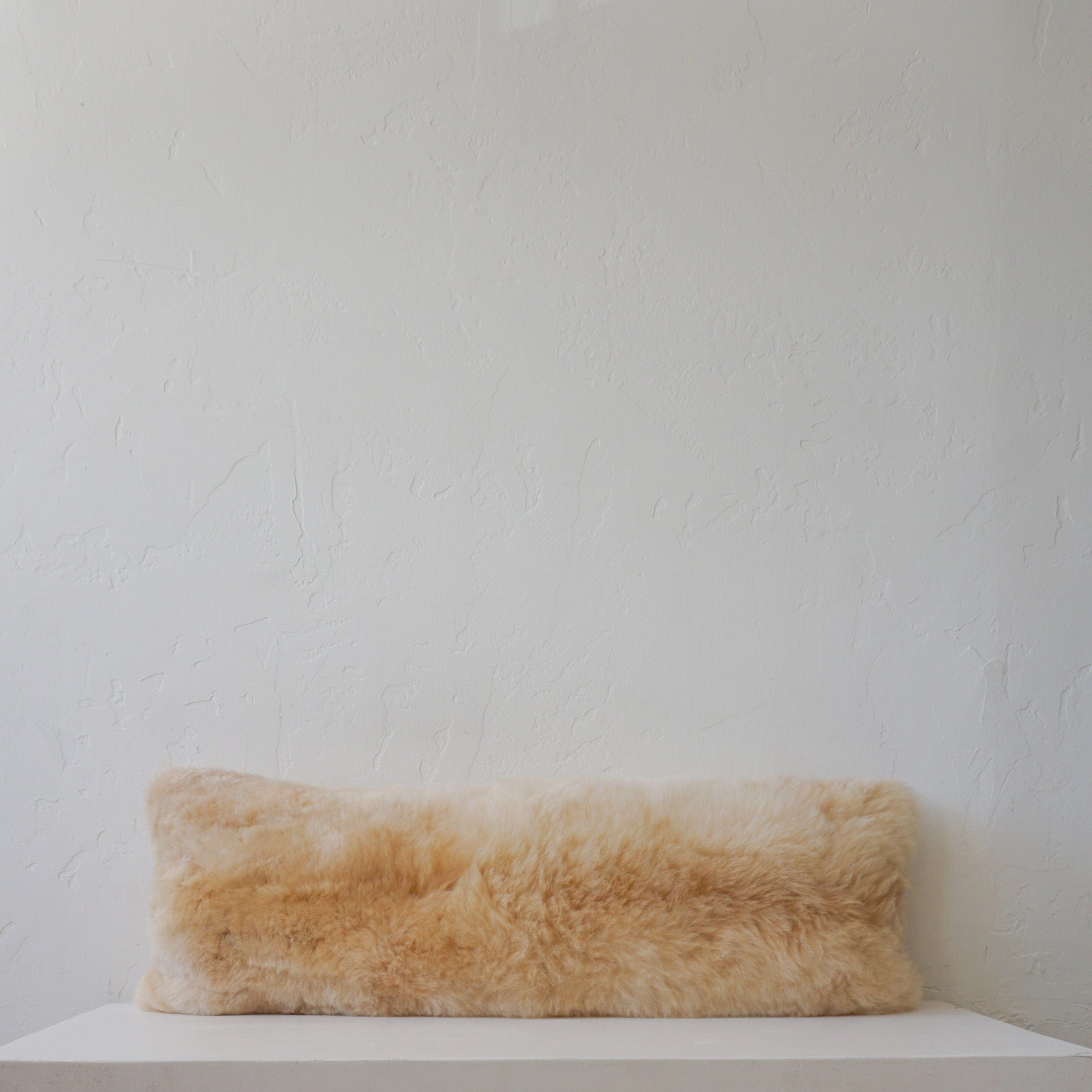 Intiearth Decor, Linens Alpaca Extra Long Lumbar Pillow - Champagne