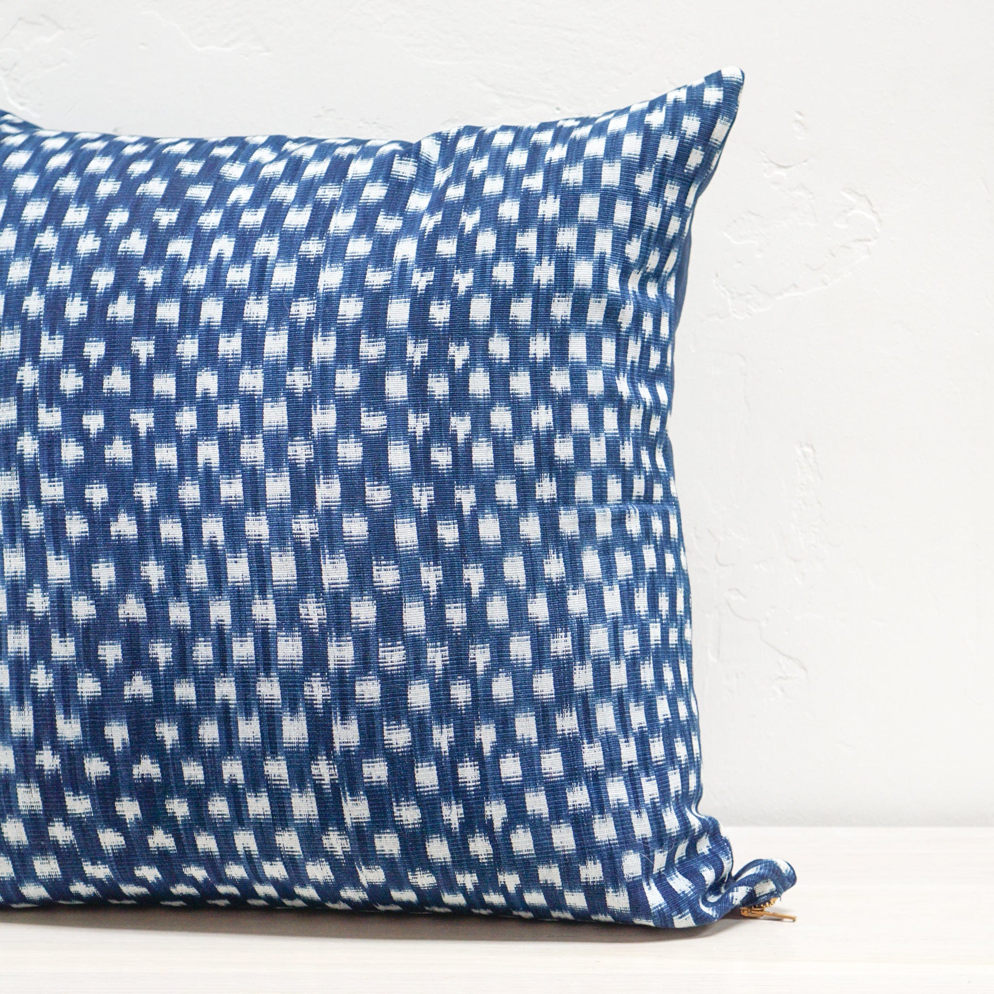 Intiearth Pillows B Blue Ikat Pillow