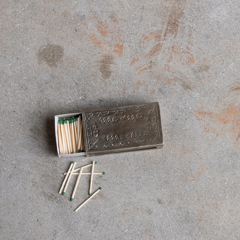 J. Alexander Apothecary Silver Stamped Matchbox