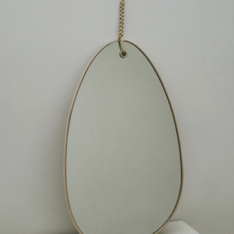 Kamaroan Decor Natural / Large Woven Leather Mirror